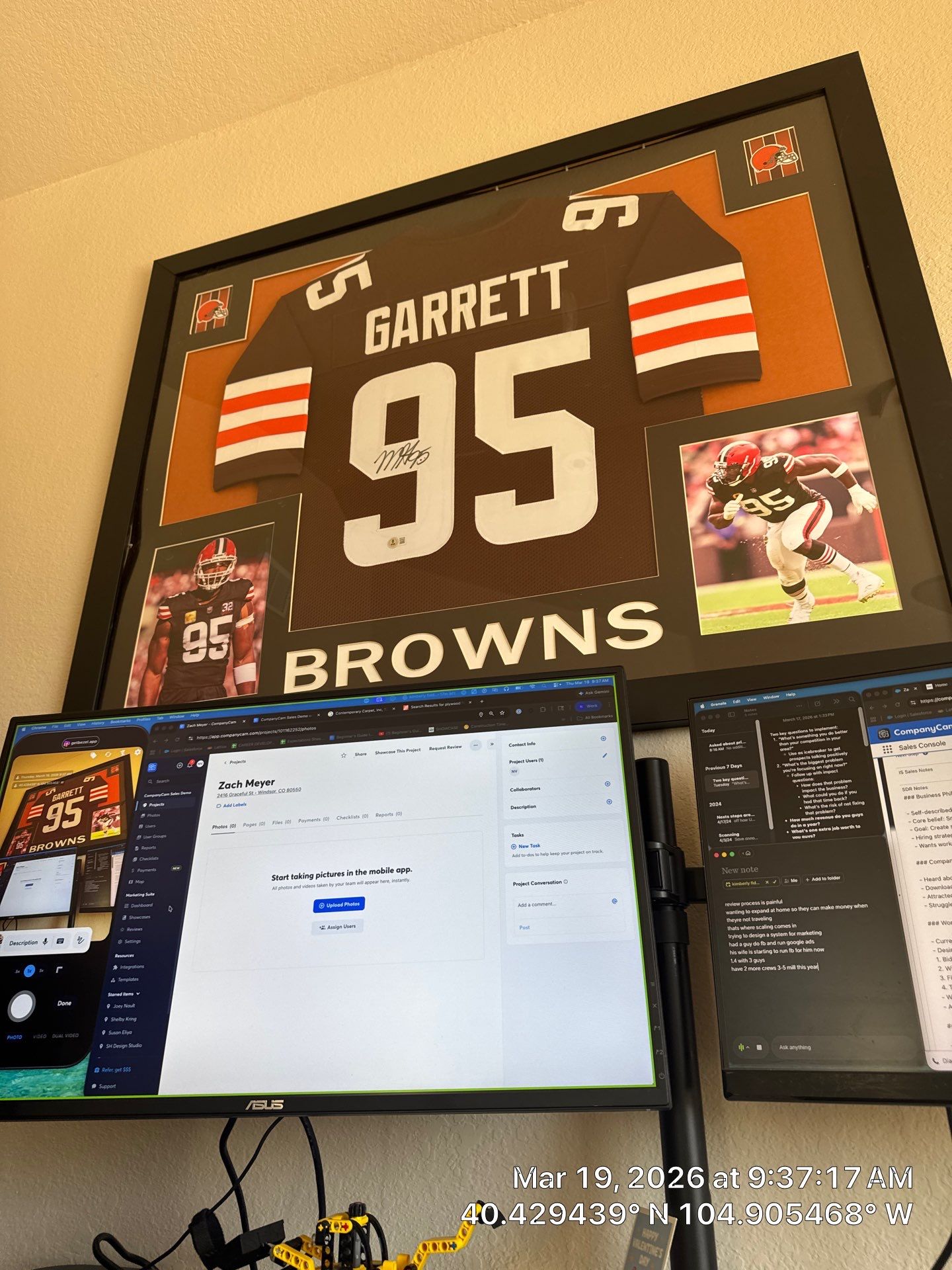Home Office Setup with Dual Monitor Workstation in Windsor, CO by CompanyCam Sales Demo