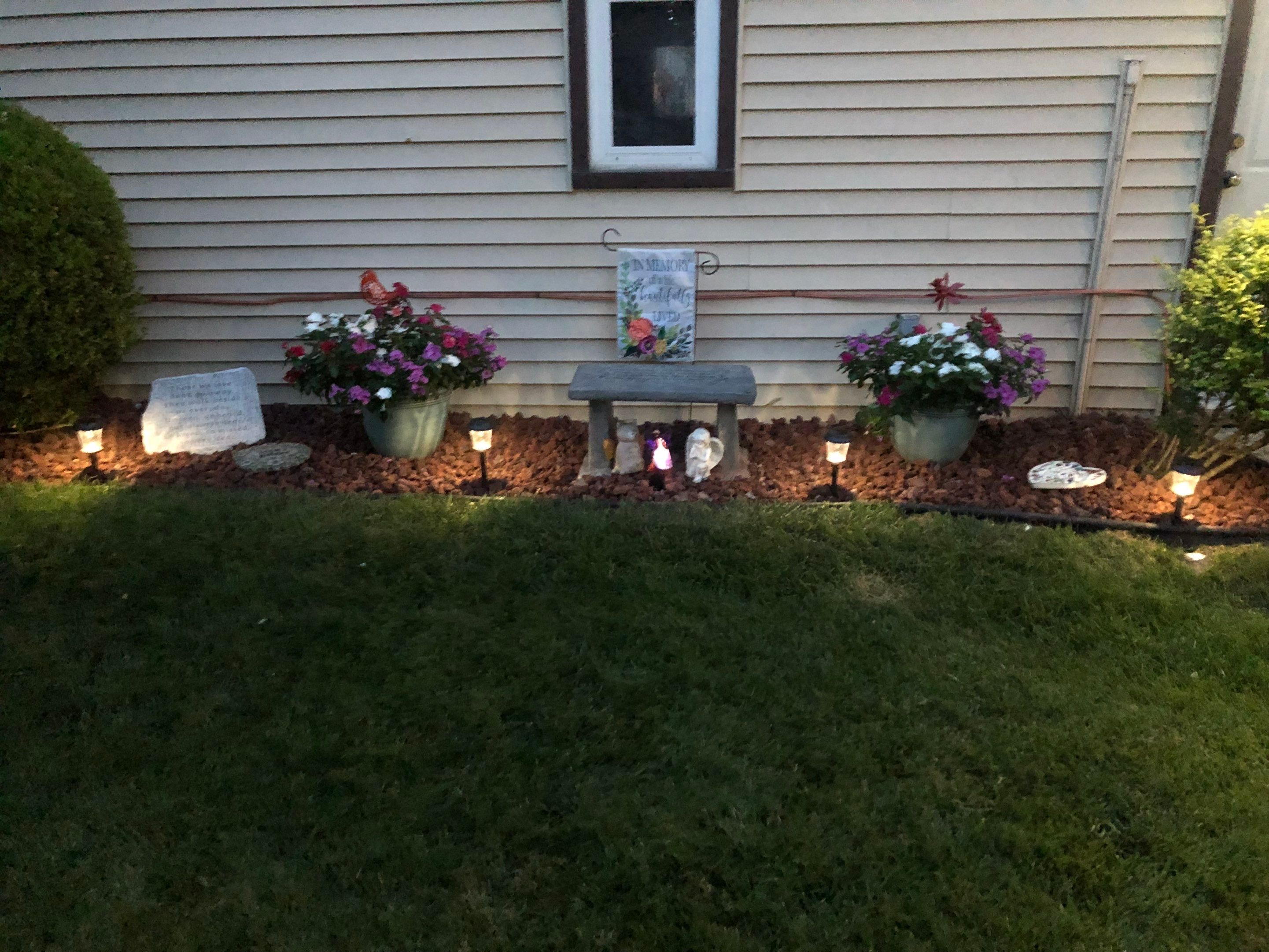 Memorial Garden Install by Elm Rose Gardens