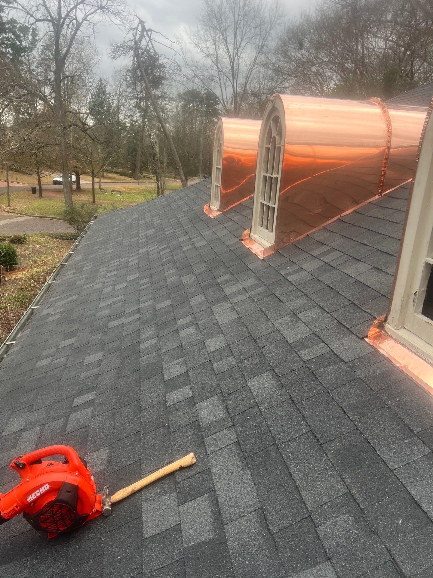 Onyx Black Shingle w/ Copper Upgrades by IAM Roofing LLC