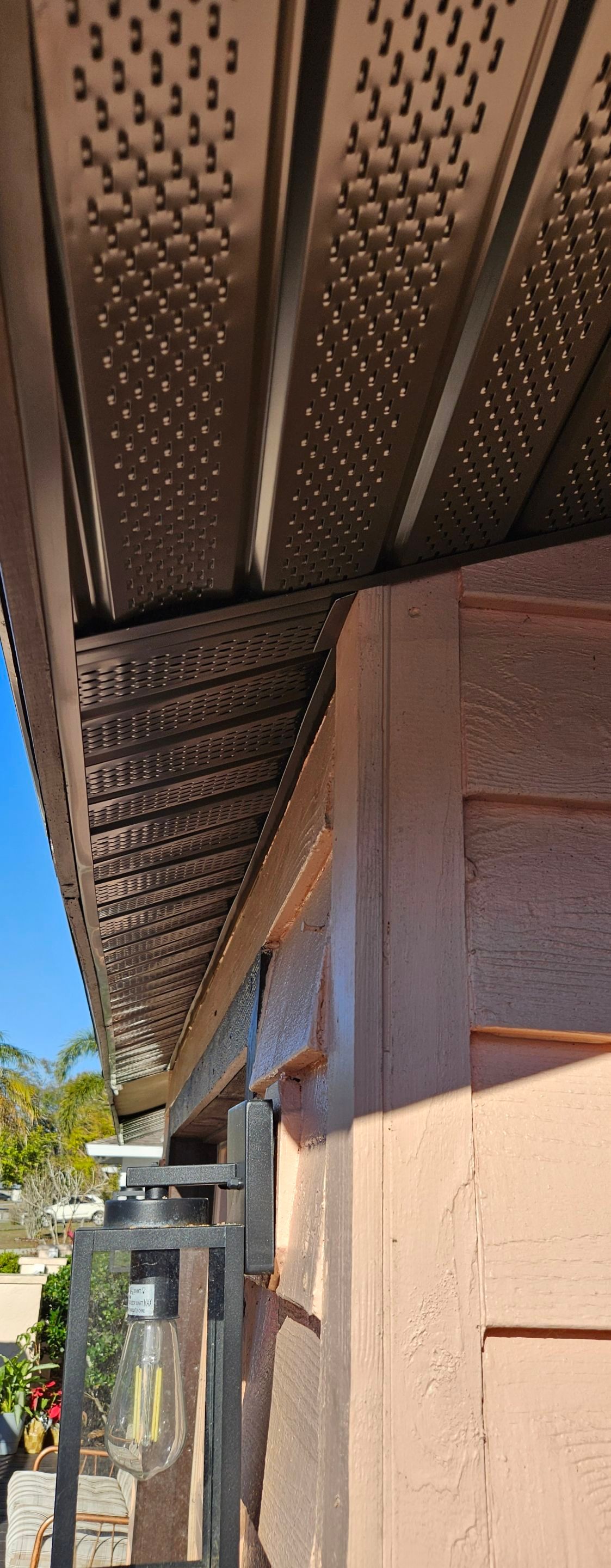 Musket Brown Soffit Installation in Sarasota FL by Gutter Professors