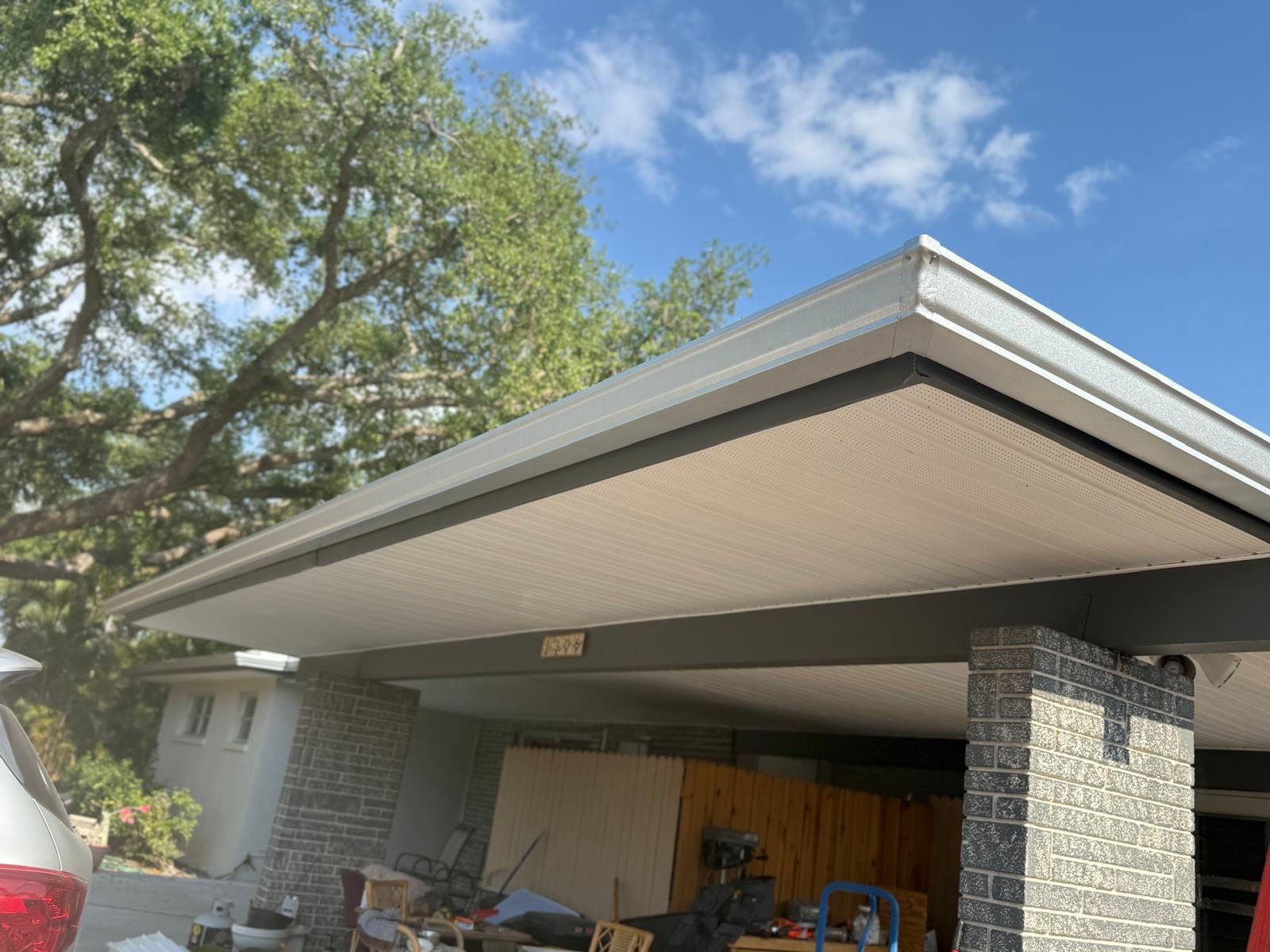 Seamless Galvalume Gutters Installation using Galvanized Gutters in Fort Myers FL by Gutter Professors