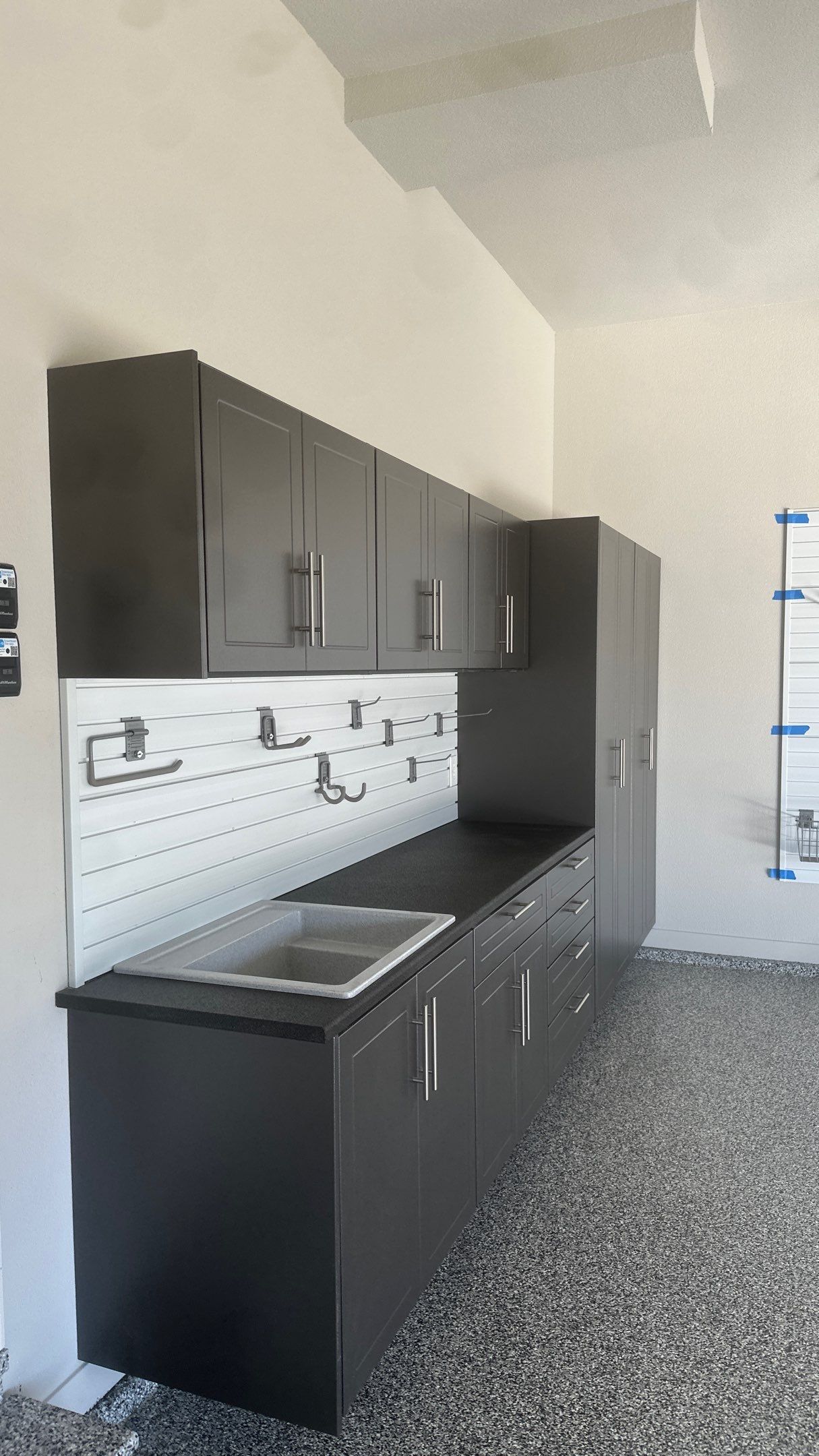 Lisa S. chose a pewter powder on her cabinets by Banner Garage