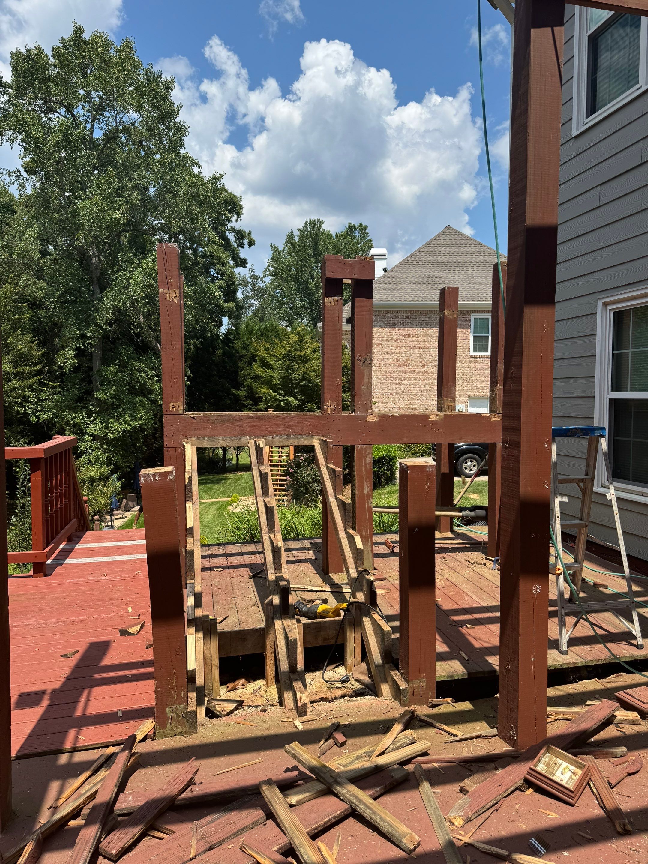 Multi-Level Composite Deck and Staircase Installation in Stonecrest by Swift Home Renovations