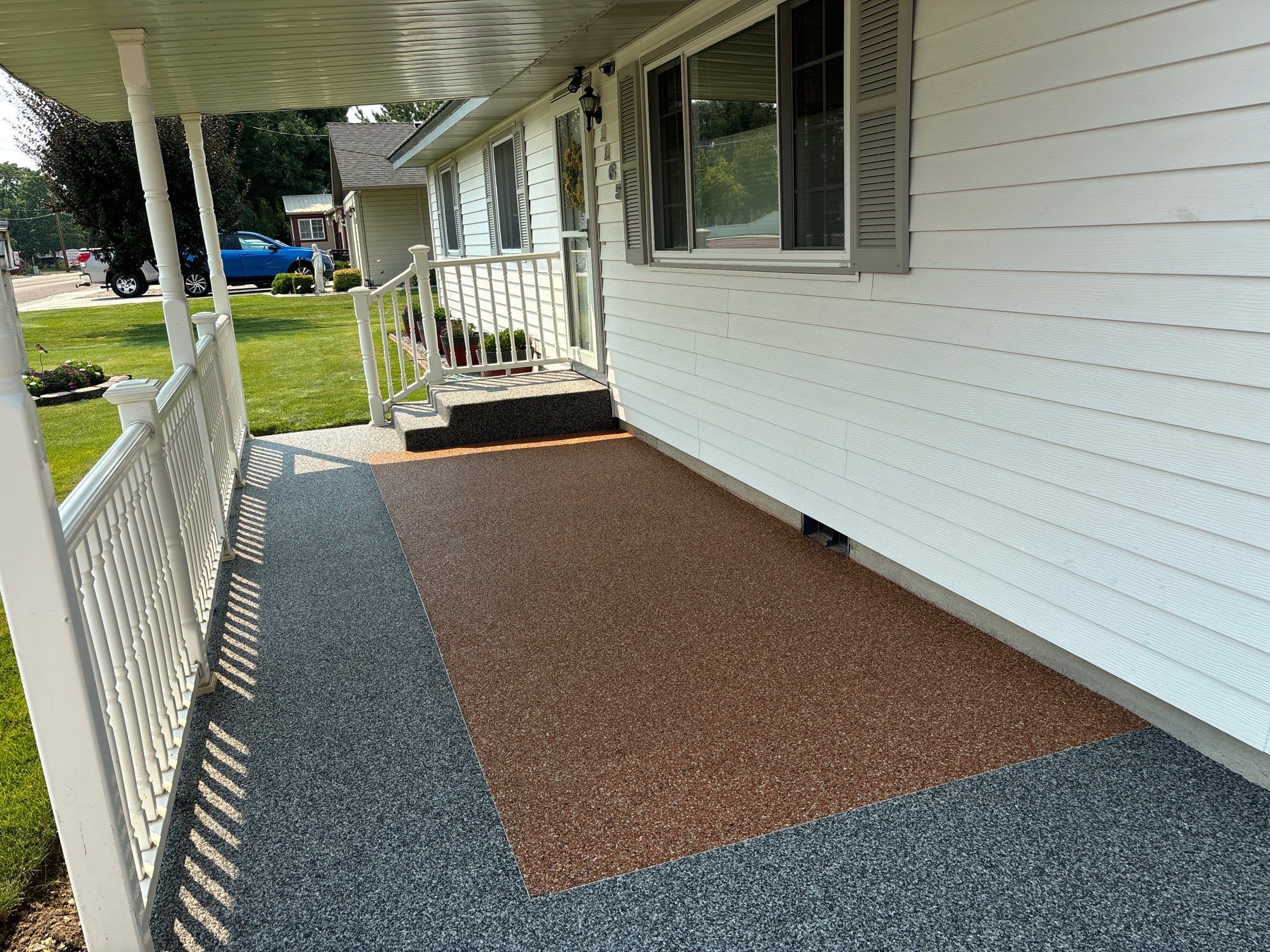 Front and Back Patio Makeover for Oscar by Mr. Mudd Concrete