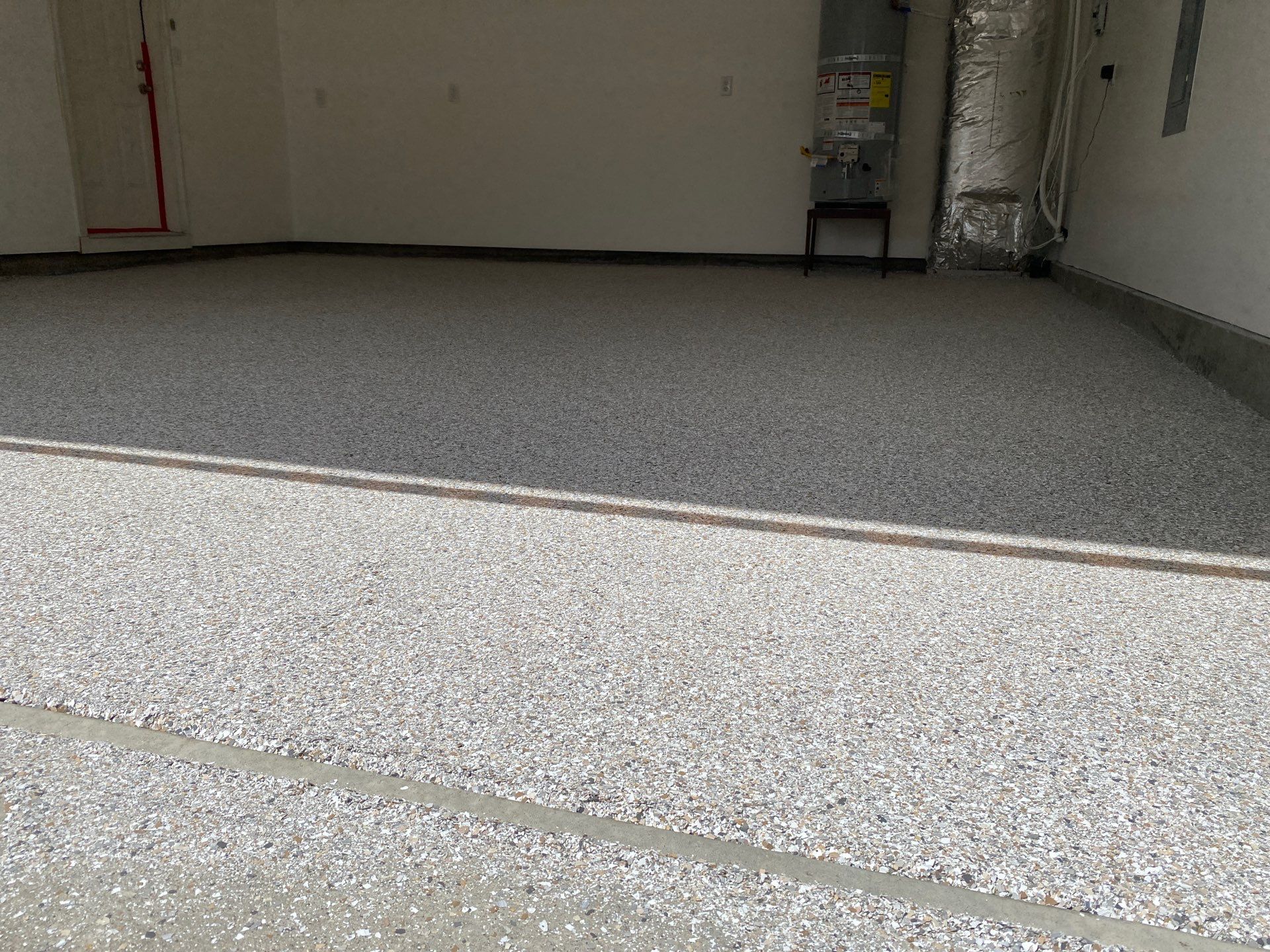 Garage Transformation using Claystone Hybrid by Croc Coatings, LLC