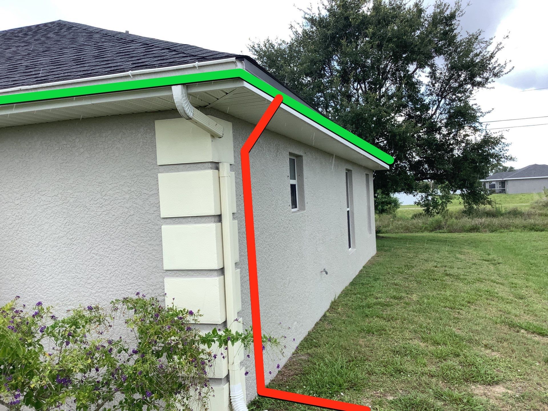 Seamless Gutters Project in Cape Coral Fl by Gutter Professors