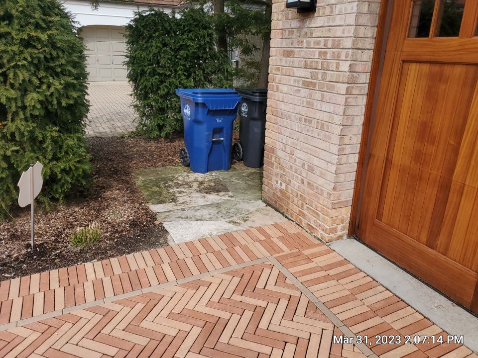 Evanston, IL stone patio cleaning by Northern Power Washing LLC.