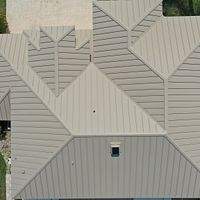 24ga 1.5" Mechanical Seam Sierra Tan by Total Roofing System The Metal Roof Experts