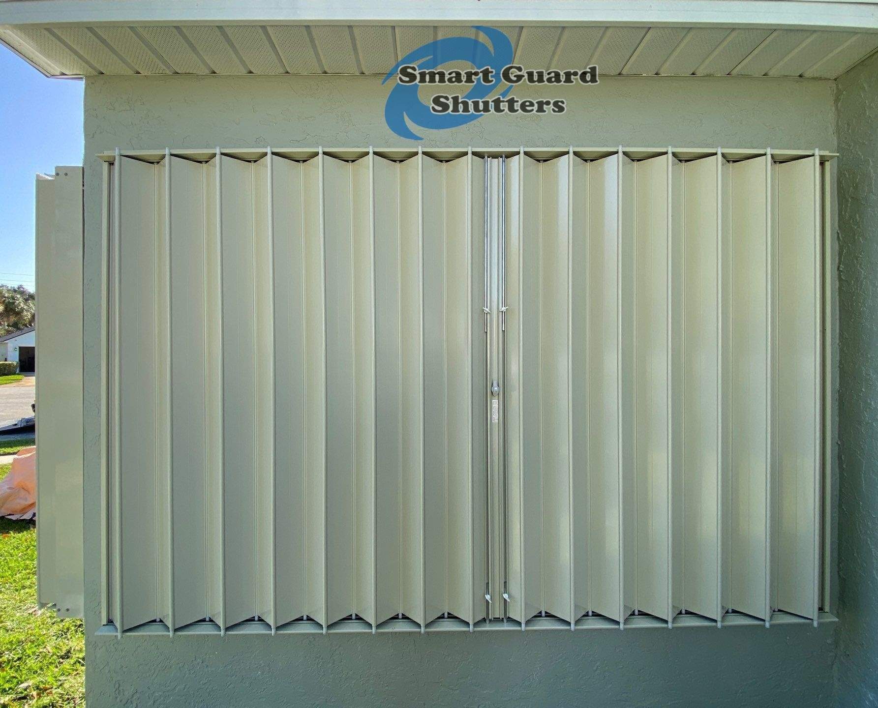 Accordions in Ivory by Smart Guard Shutters