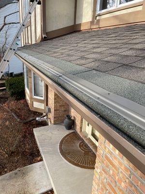 Turtle Shell gutter protection installation in Naperville, IL 60565, photograph 37