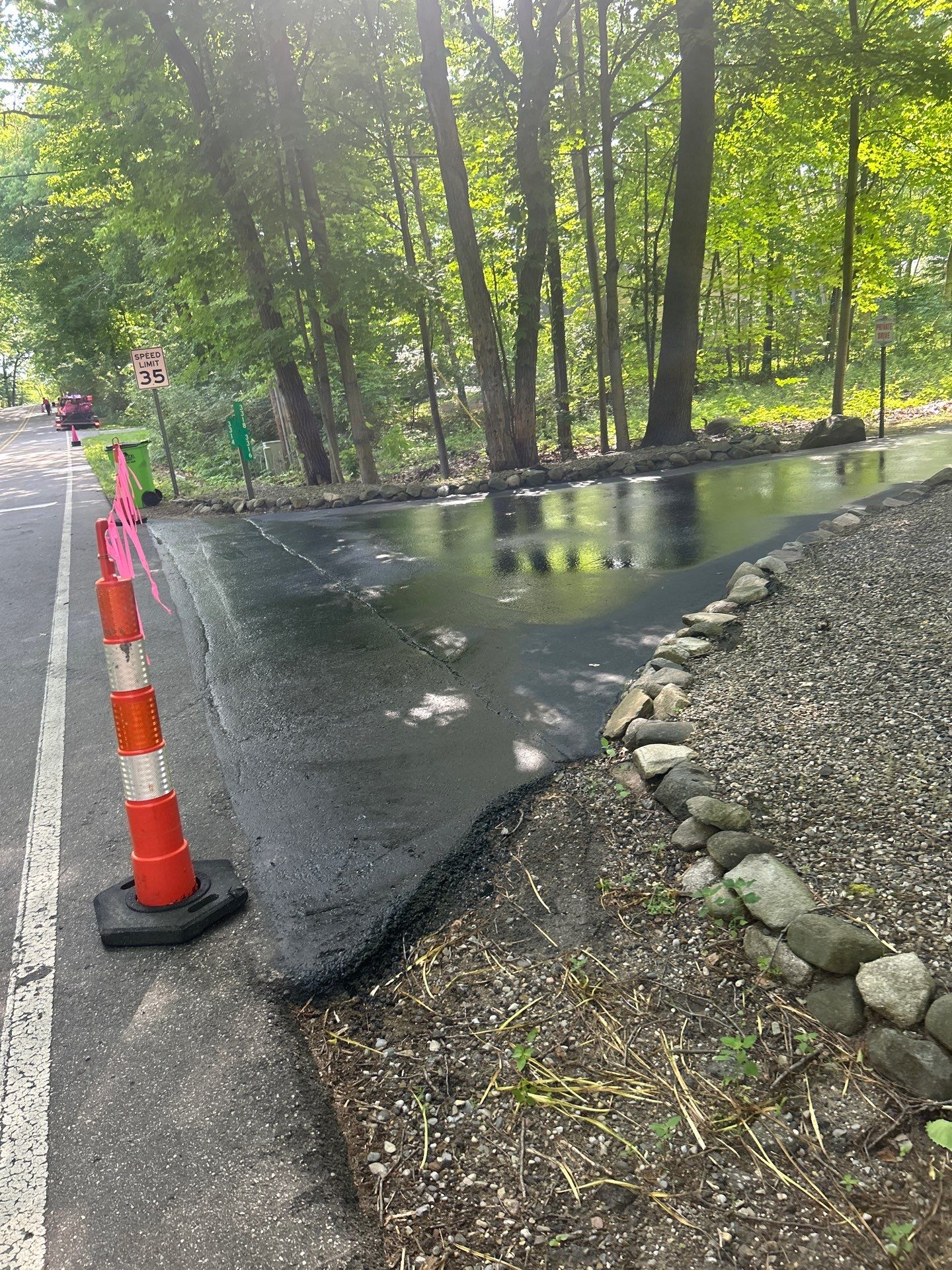 High end residential driveway by Quality Asphalt & Maintenance LLC