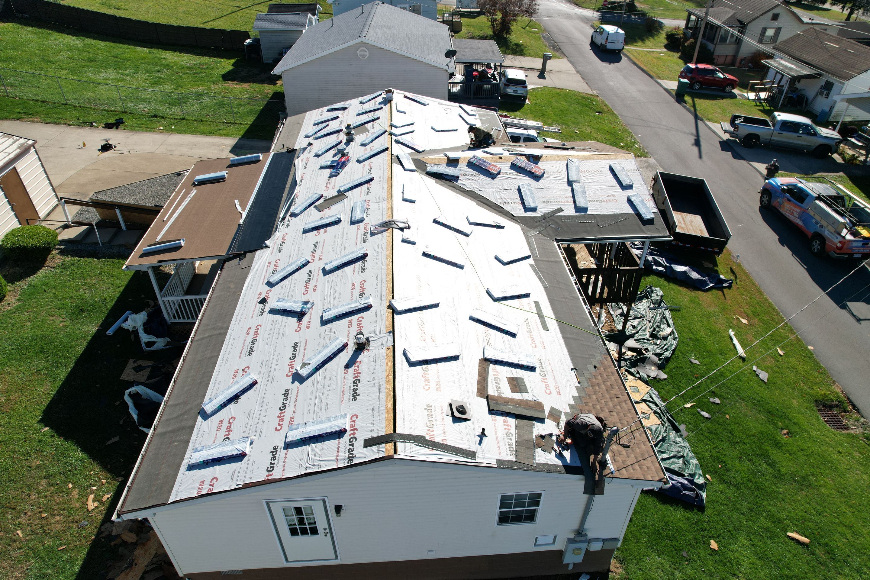 Residential Roofing Installation using GAF Timberline HDZ Shakewood by Rainstoppers Roofing