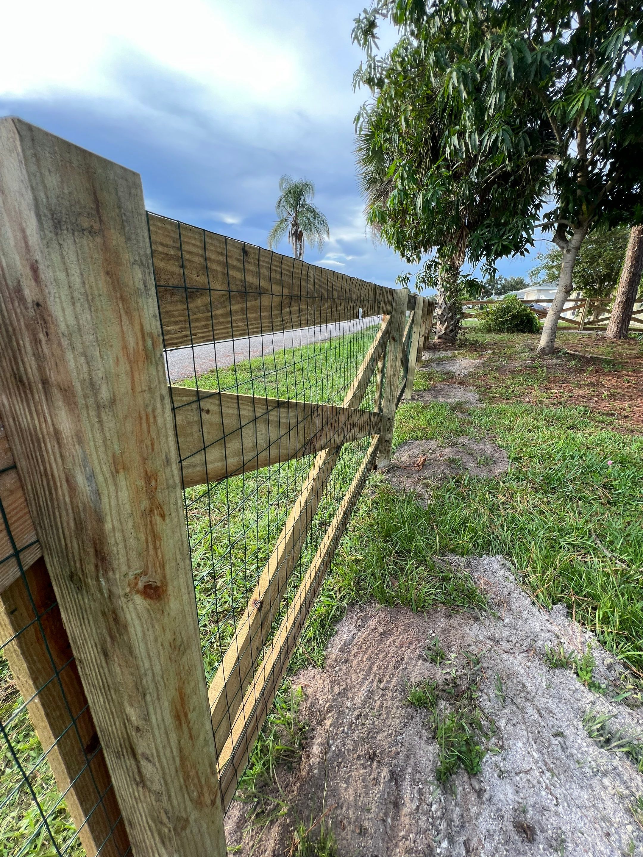Wood Fence Installation using 4x10 Ranch Gate  by Asap fence and gates, LLC