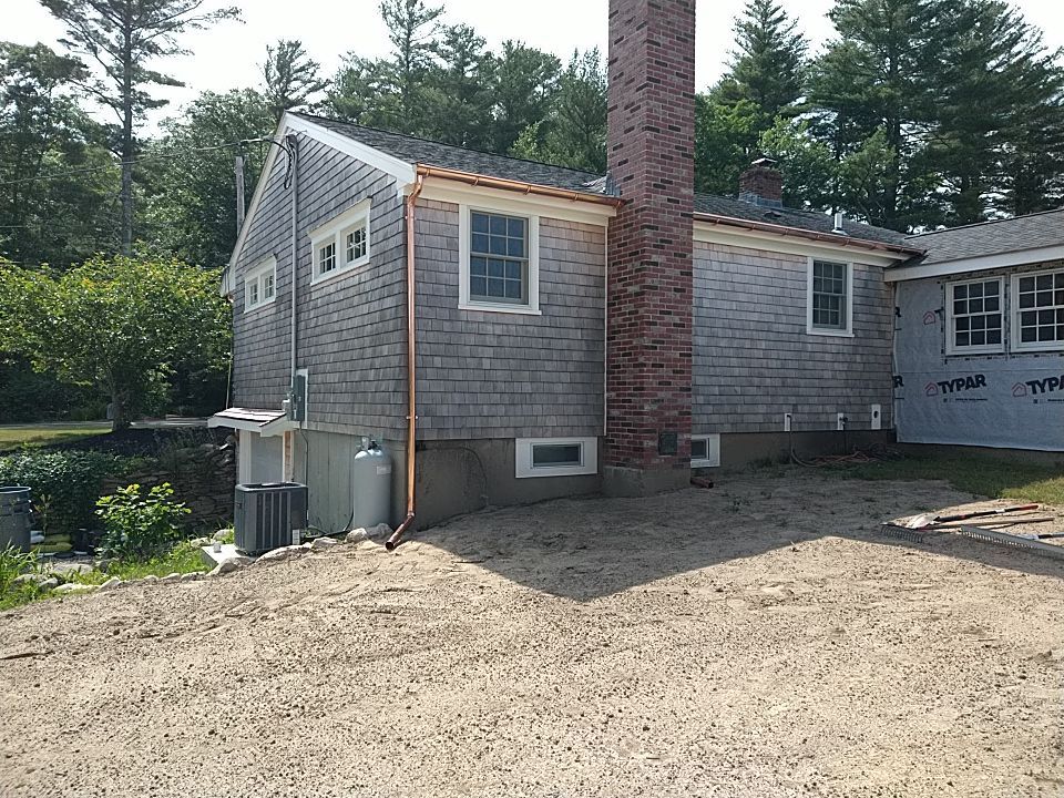 Gutter Installation using 6" Half Round Copper Gutter in Halifax, MA by Gutter Pro Enterprises