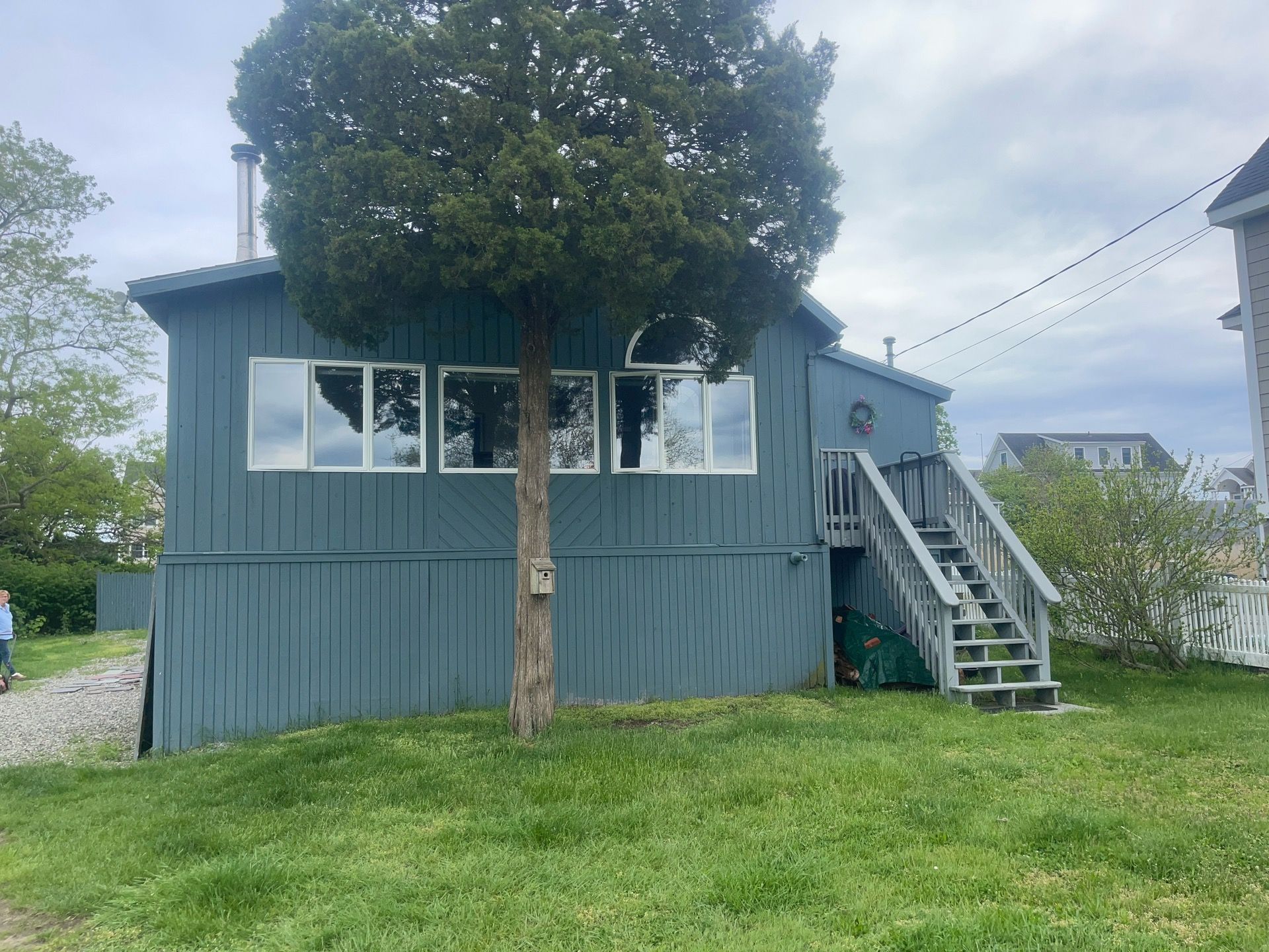 Siding Repair using New wood siding using T1-11 by A Plus Exterior