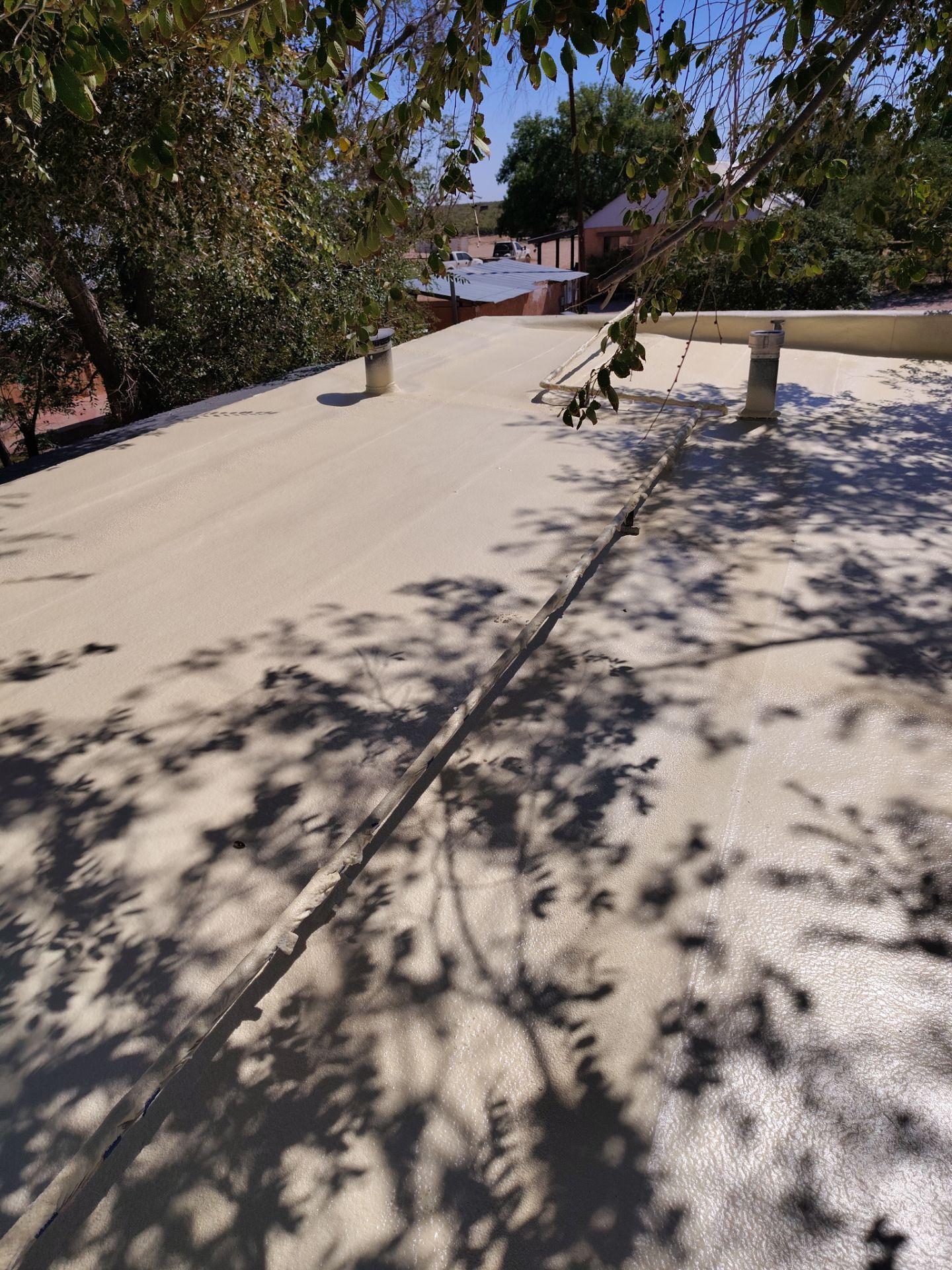 Residential roof application by SPF Services 