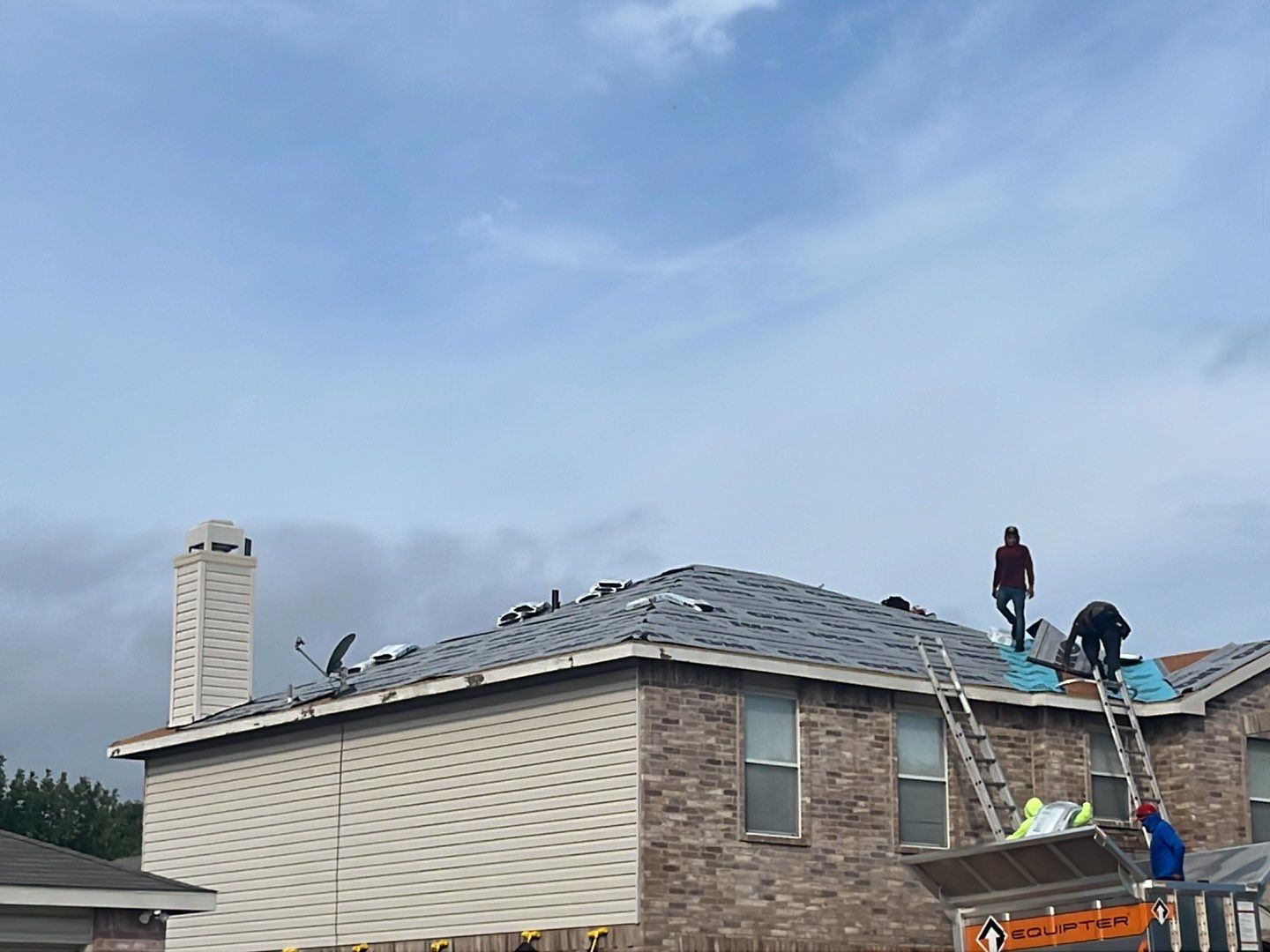 Full Roof Replacement, Chimney Rebuild and Interior Damage Replacement by First United Roofing & Construction