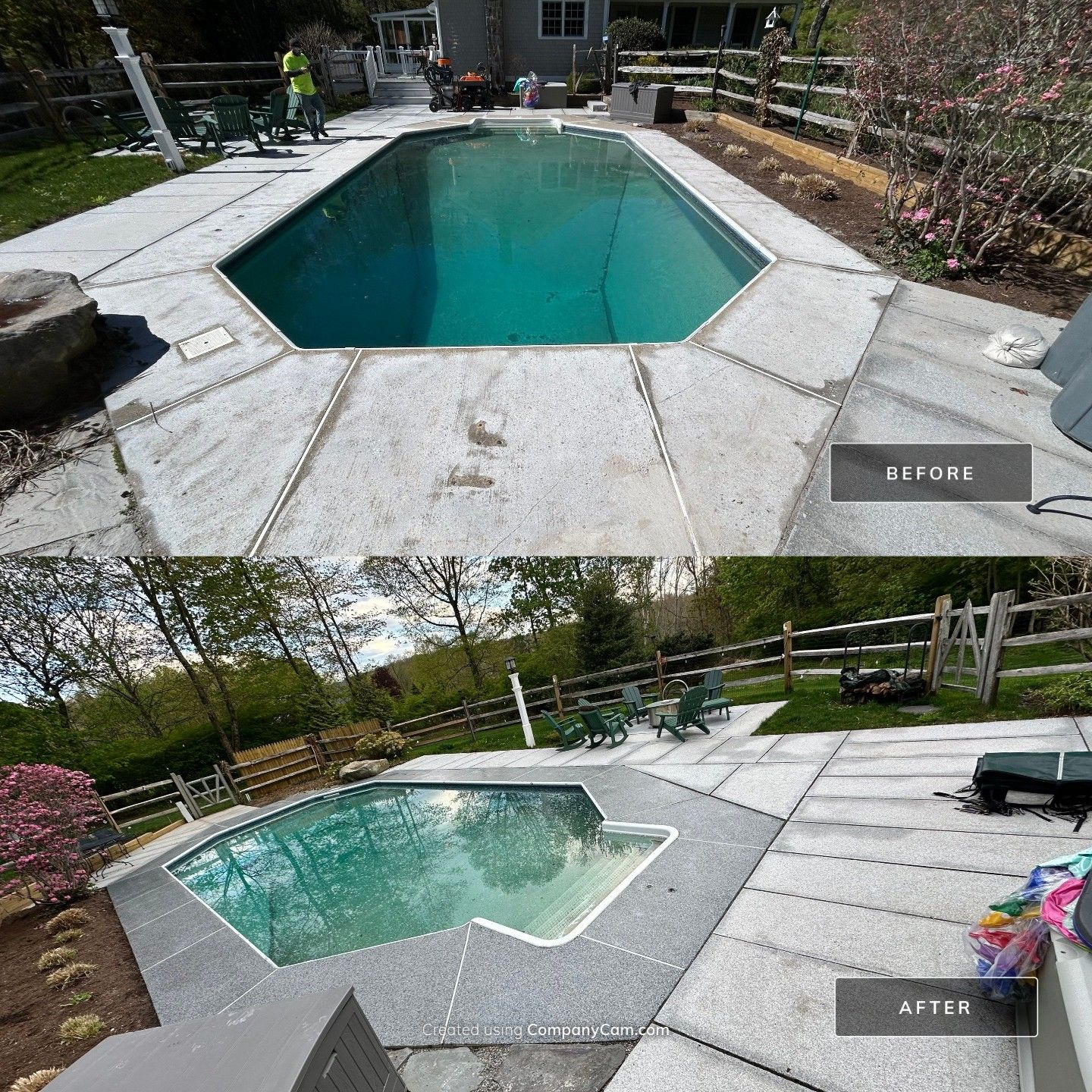 Poolside Concrete Floor Coating by DiGiorgi Roofing and Siding Inc