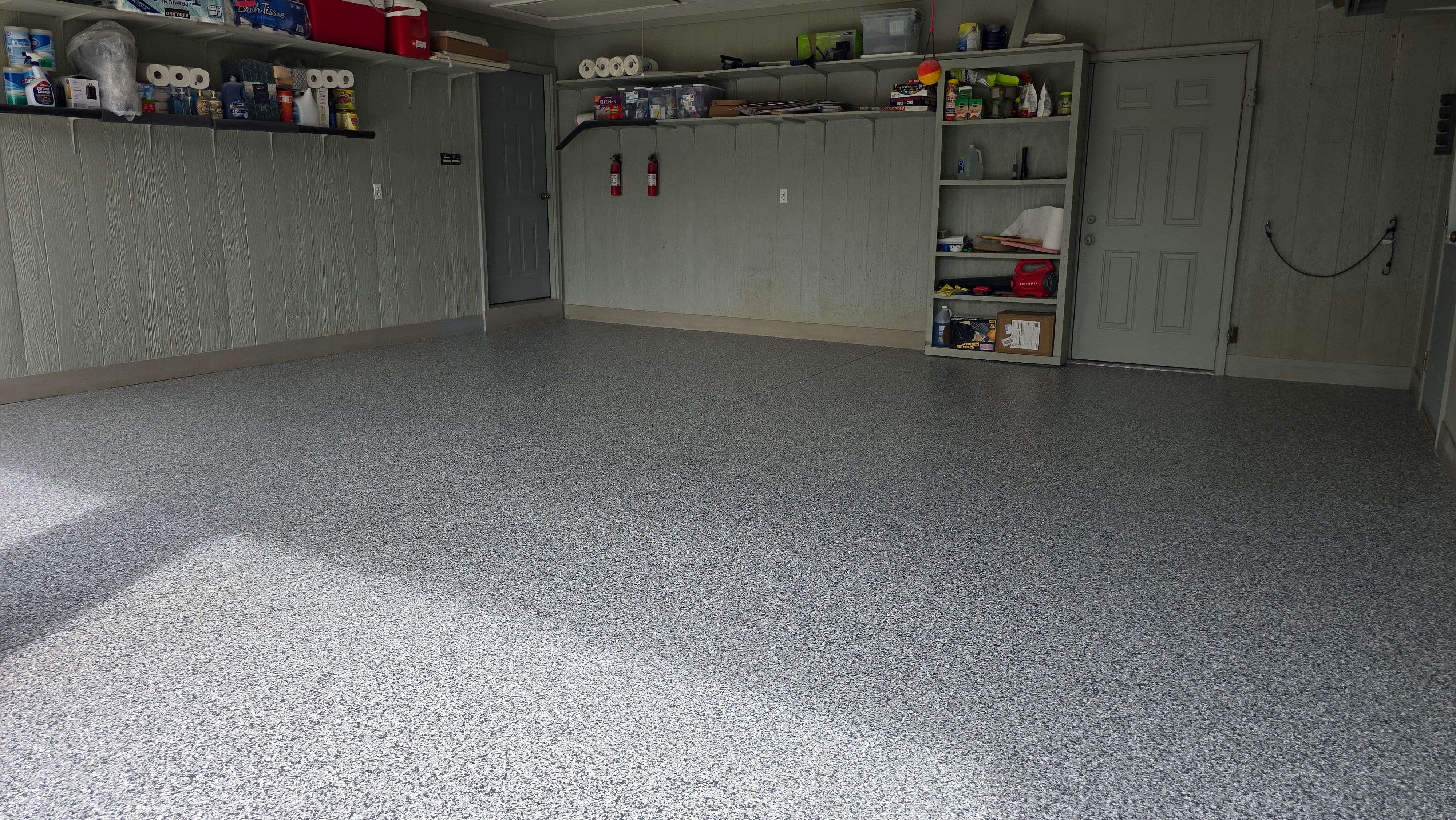 Garage using Gravel by Elite Floor Solutions