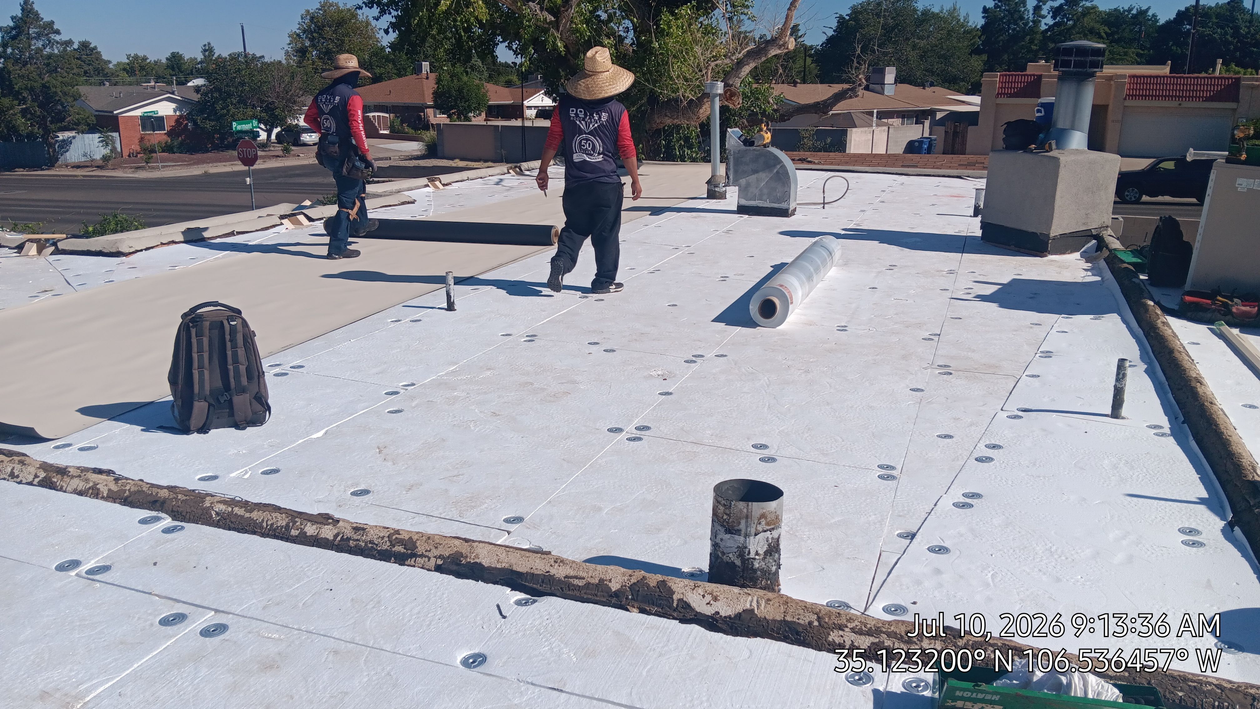 Albuquerque Tar and gravel replaced with Slope and TPO Membrane System by Doyle Roof Masters Inc