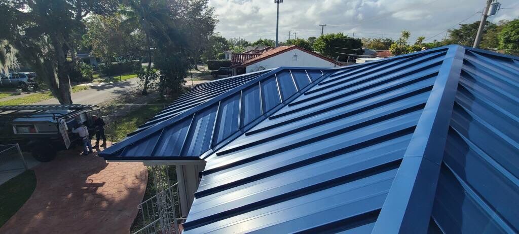 Metal Roof - Galvalume Regal Blue by Istueta Roofing