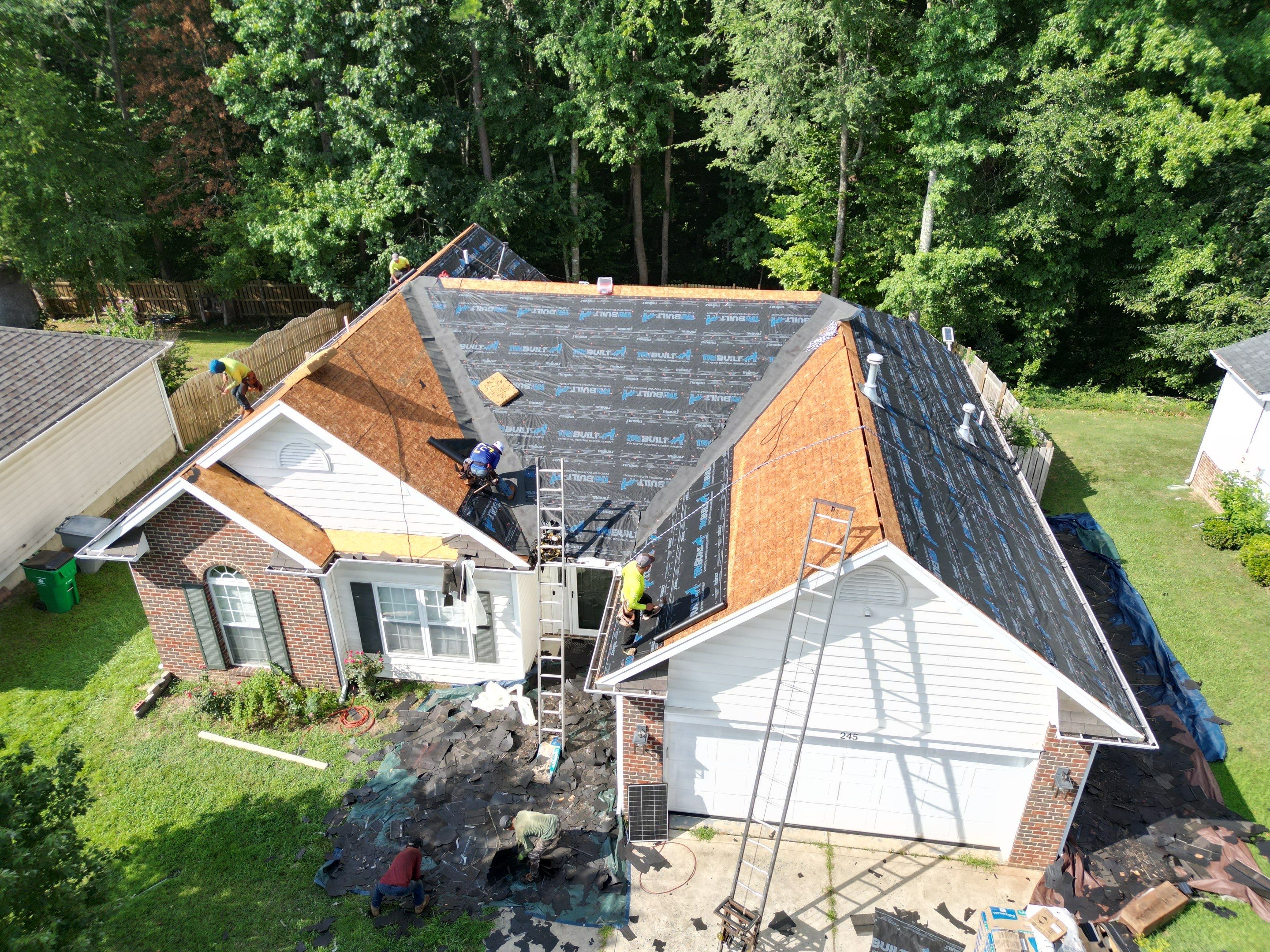 Roof replacement by hail and wind damage by Just Brilliant Restoration JBR