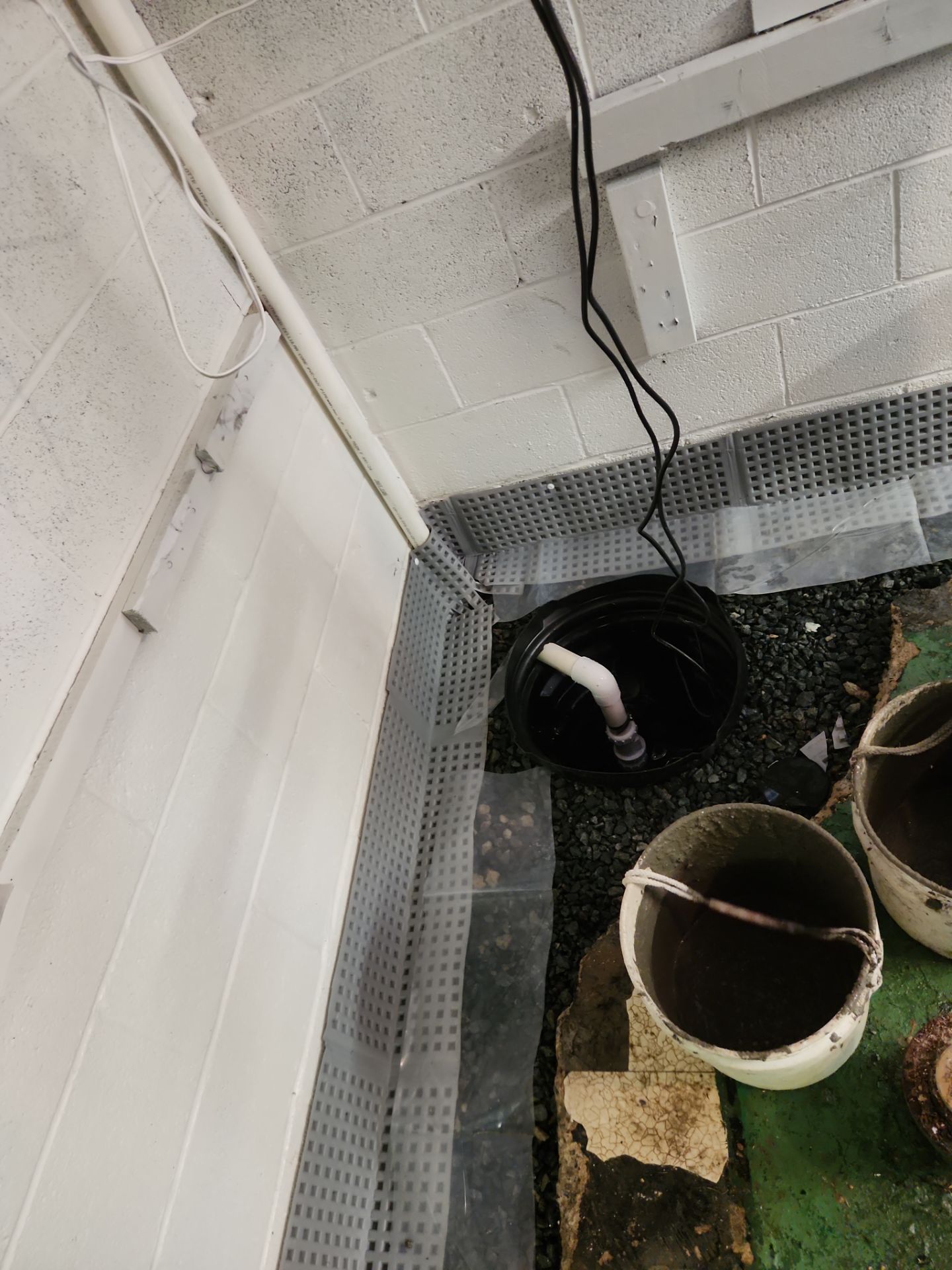 Interior French Drain & Mold Remediation Project in Manville, New Jersey by Pure Service Pro, LLC 