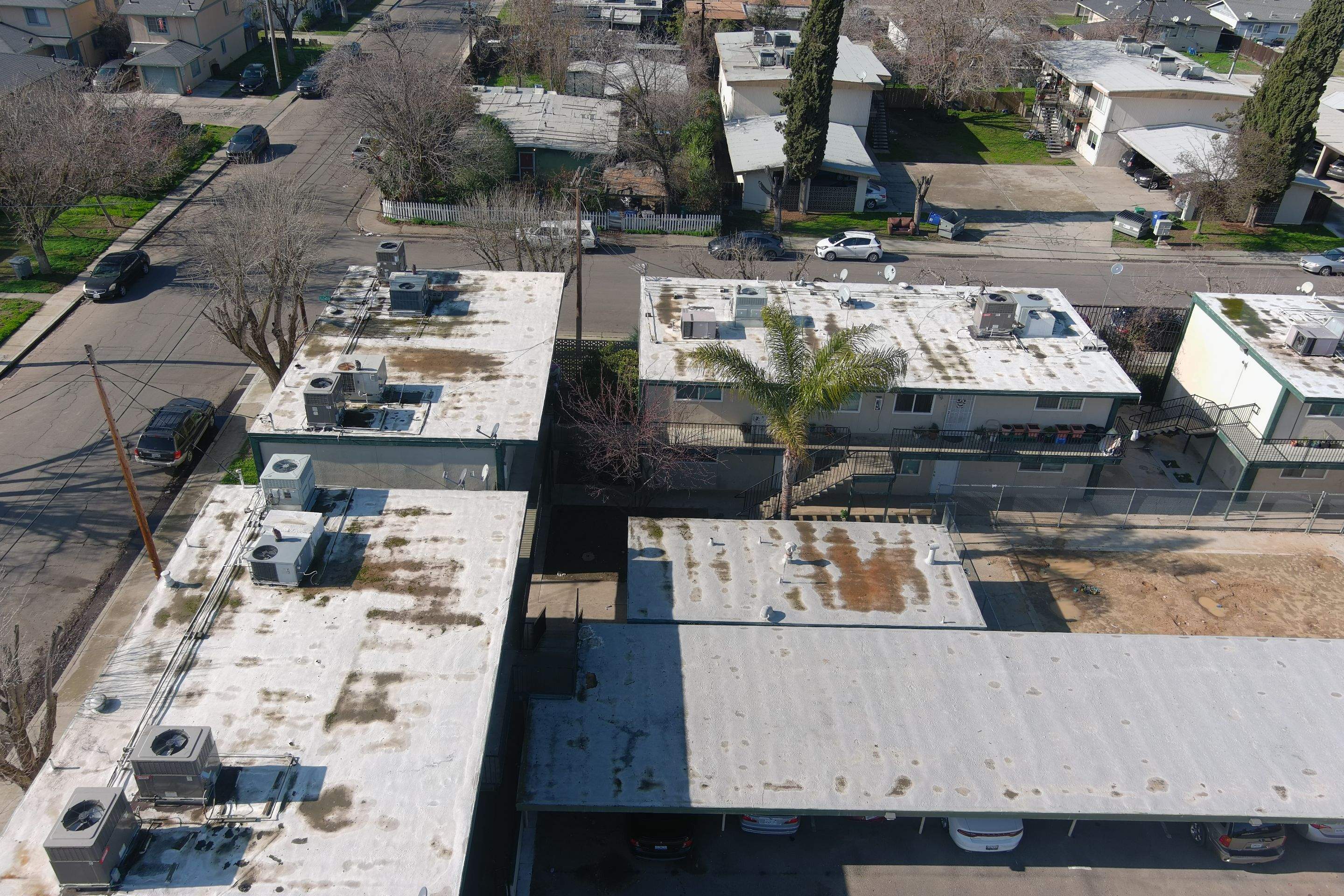 Foam Refurbish using General Coatings acrylic coatings and spray foam by Straight Edge Roofing Inc