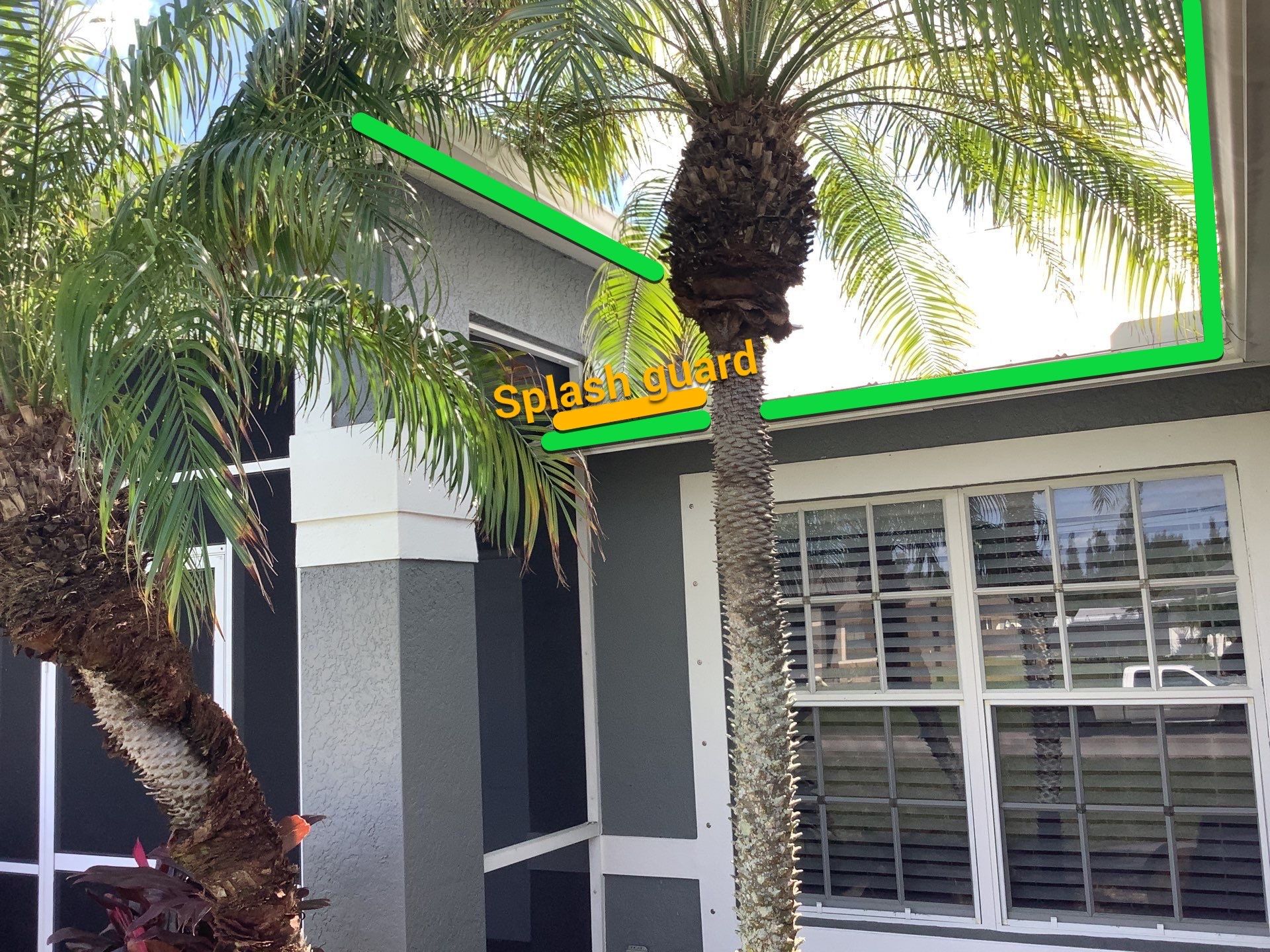 White 6 inch Seamless Gutters in Cape Coral FL by Gutter Professors