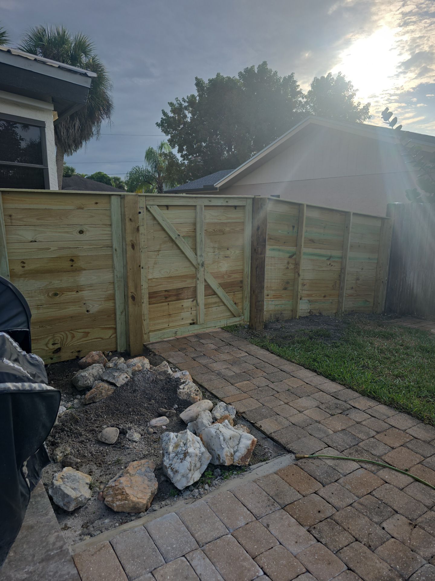 Horizontal Wood Project in Fort Myers by True Fence LLC