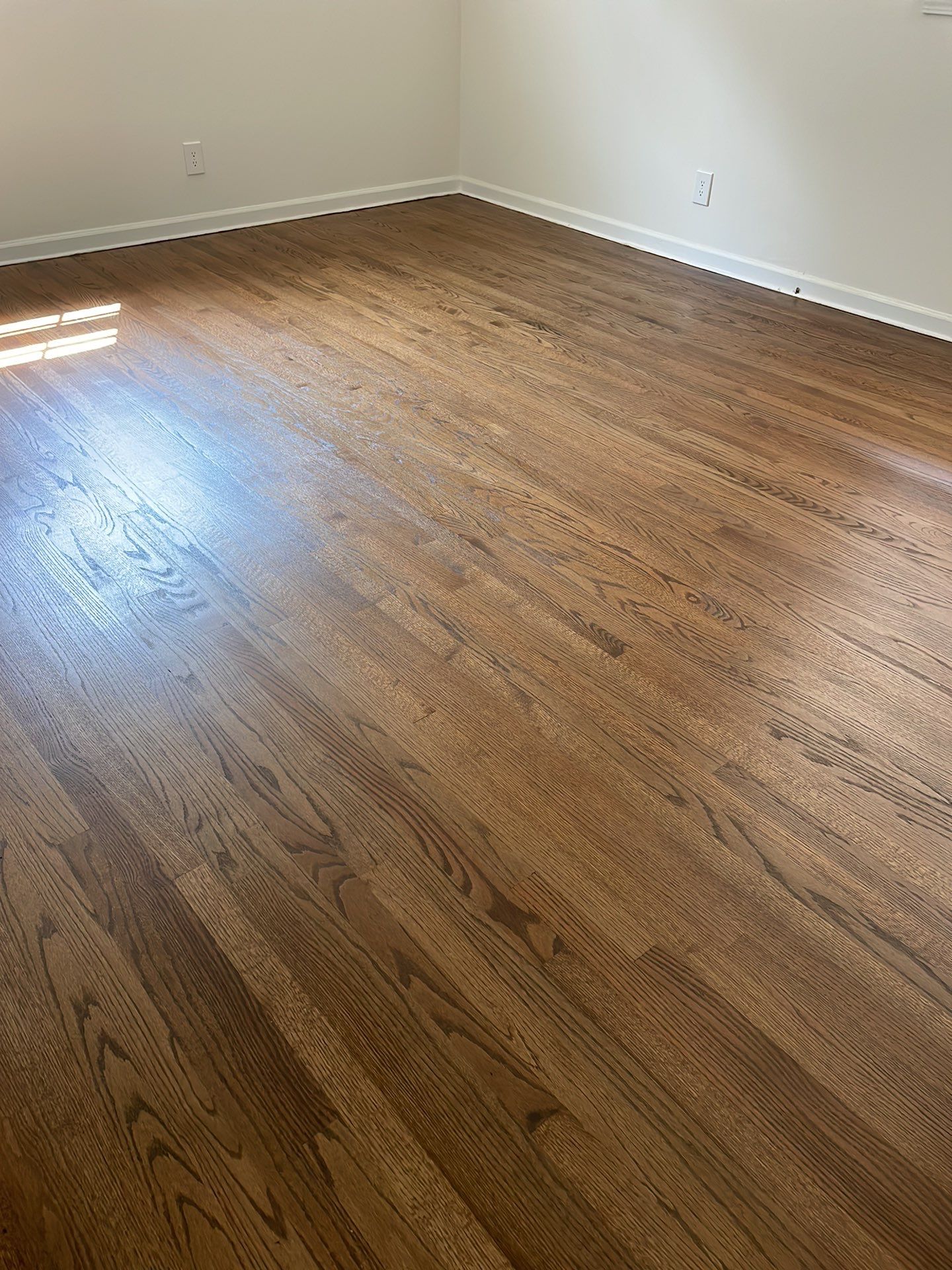 Red Oak refinish with Provencial stain by Footprints Floors of East Atlanta