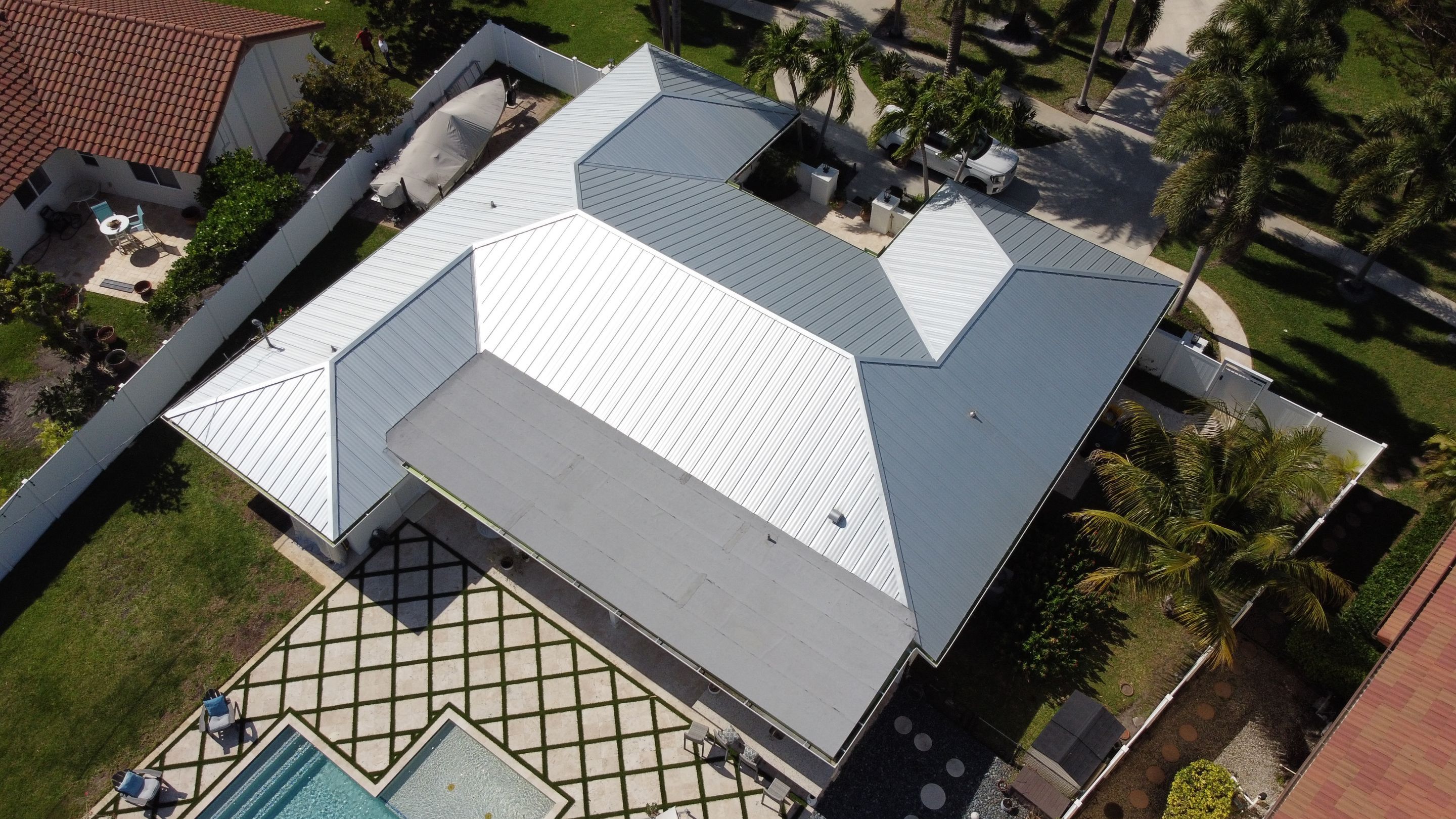 Residential Roofing Installation using 1" Nail strip metal roof by BLUES BROTHERS ROOFING
