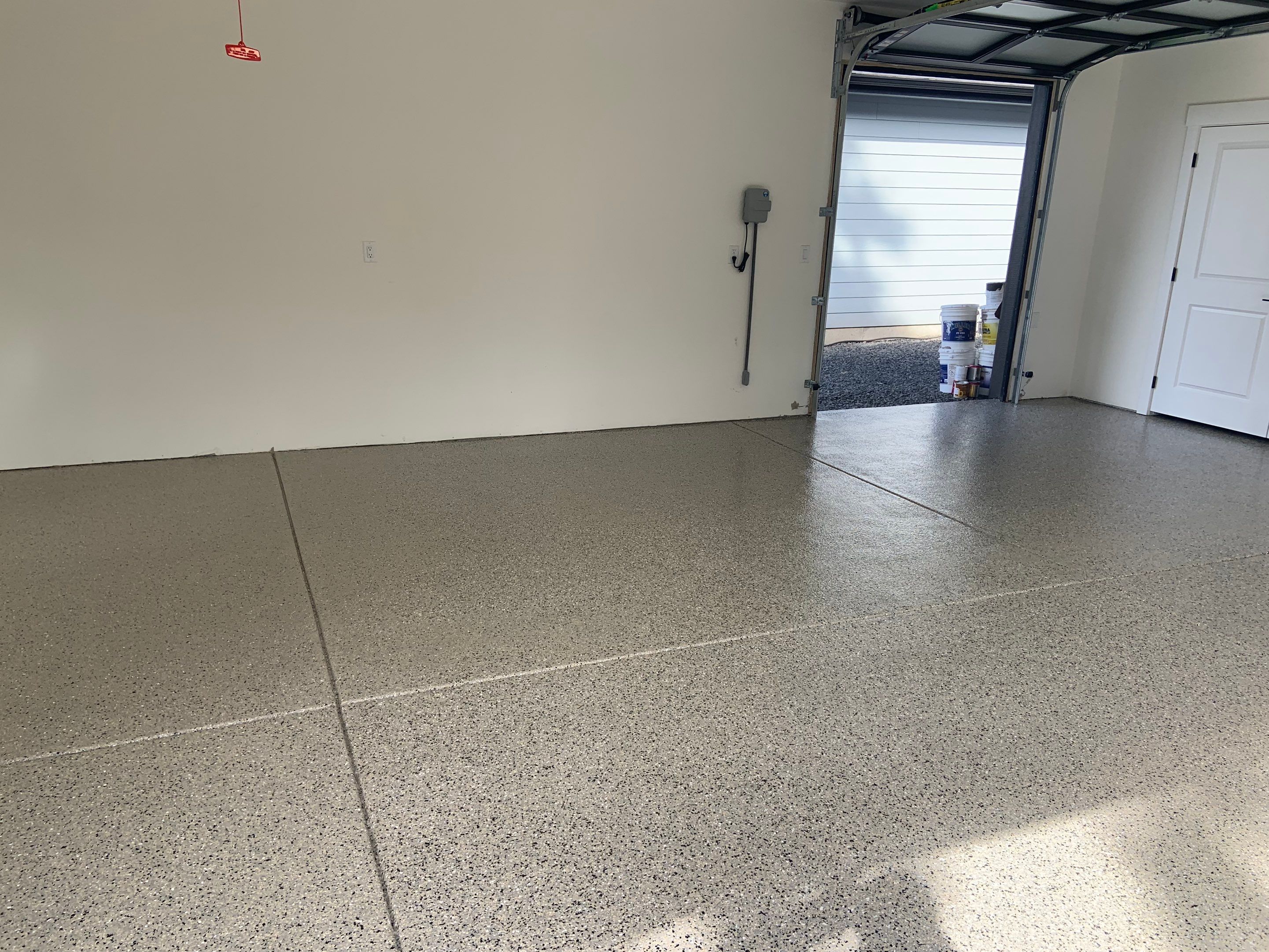 Garage Transformation using Mediterranean Colorway by Croc Coatings, LLC