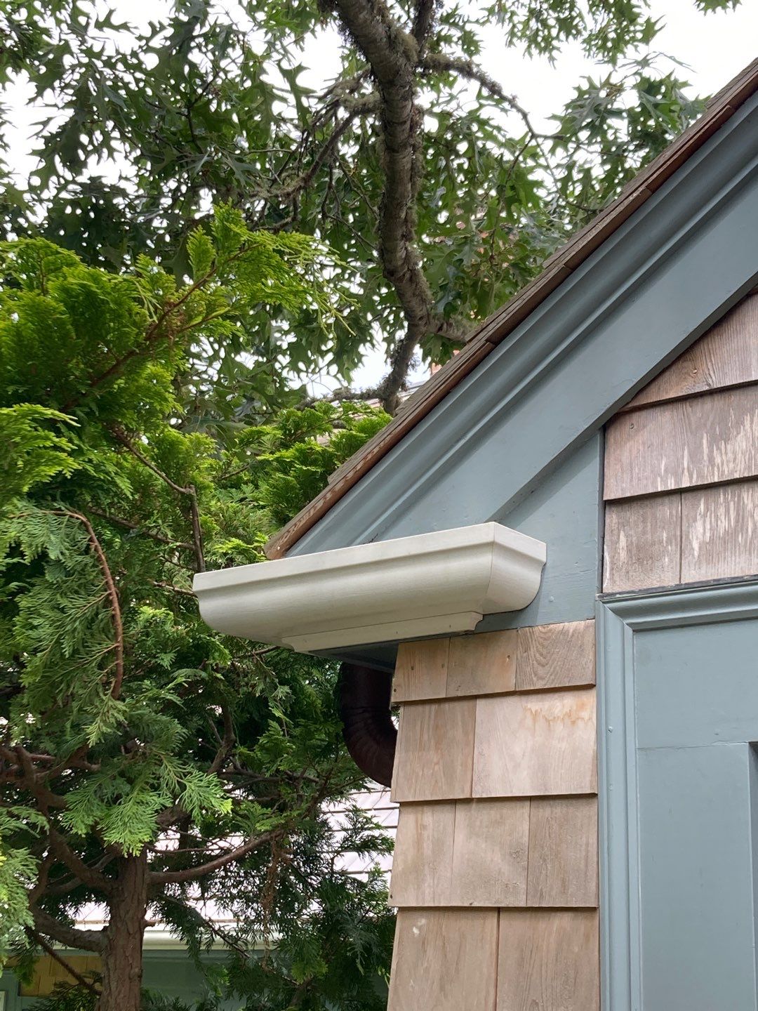 Gutter Installation using 4x5 FiberGlass Gutter in Falmouth, MA by Gutter Pro Enterprises