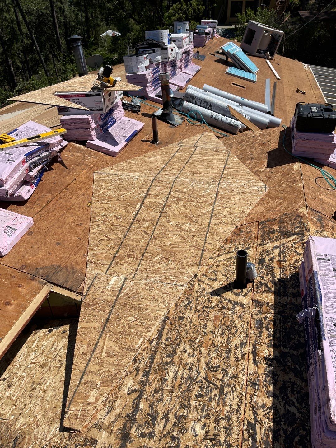 Residential Roofing Installation using Owens Corning Roofing Shingles by Byers Enterprises 