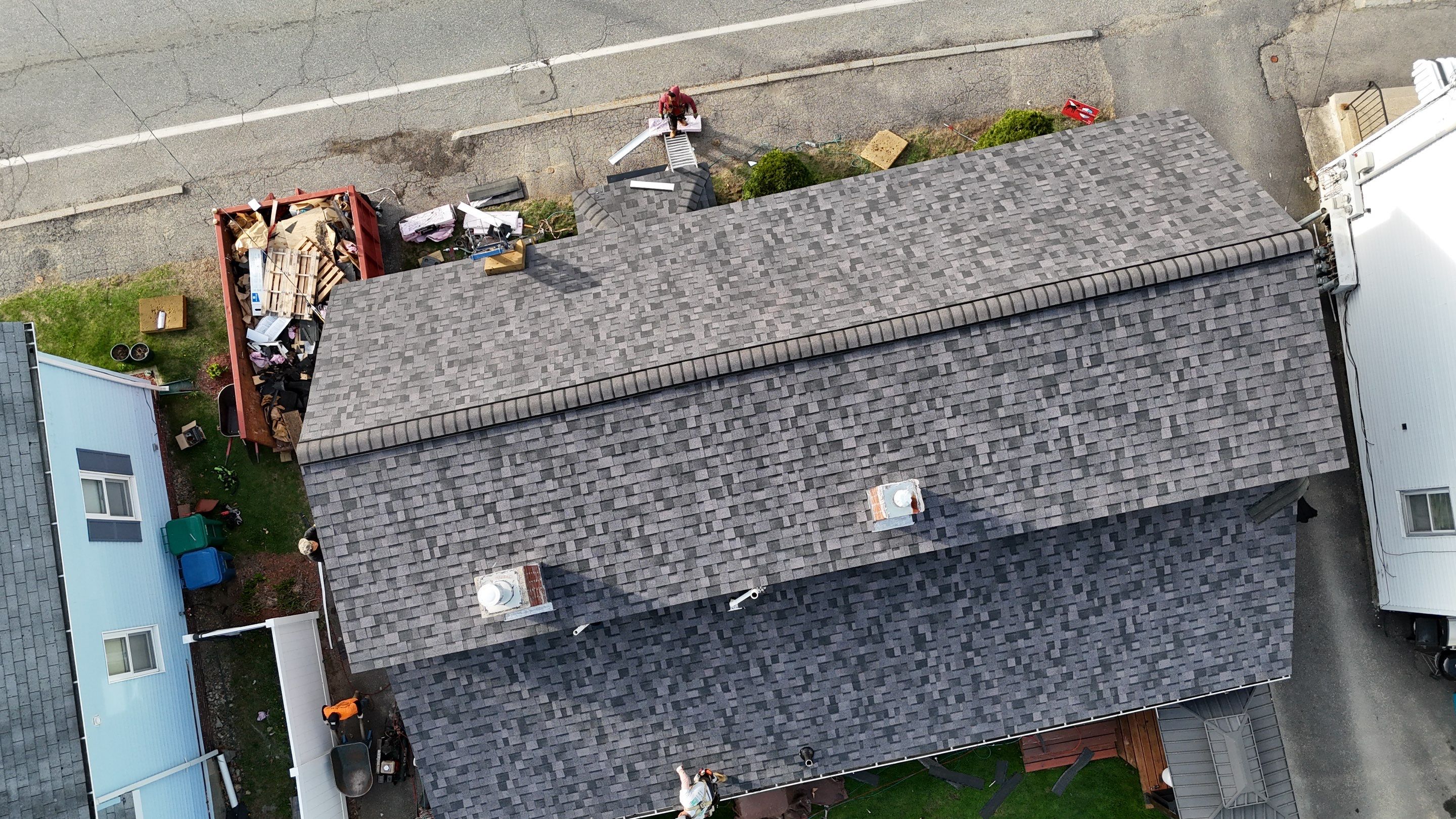 Roof Replacement with Owens Corning TruDefinition Shingles in Midnight Plum by Mighty Dog Roofing of Greater Middlesex County