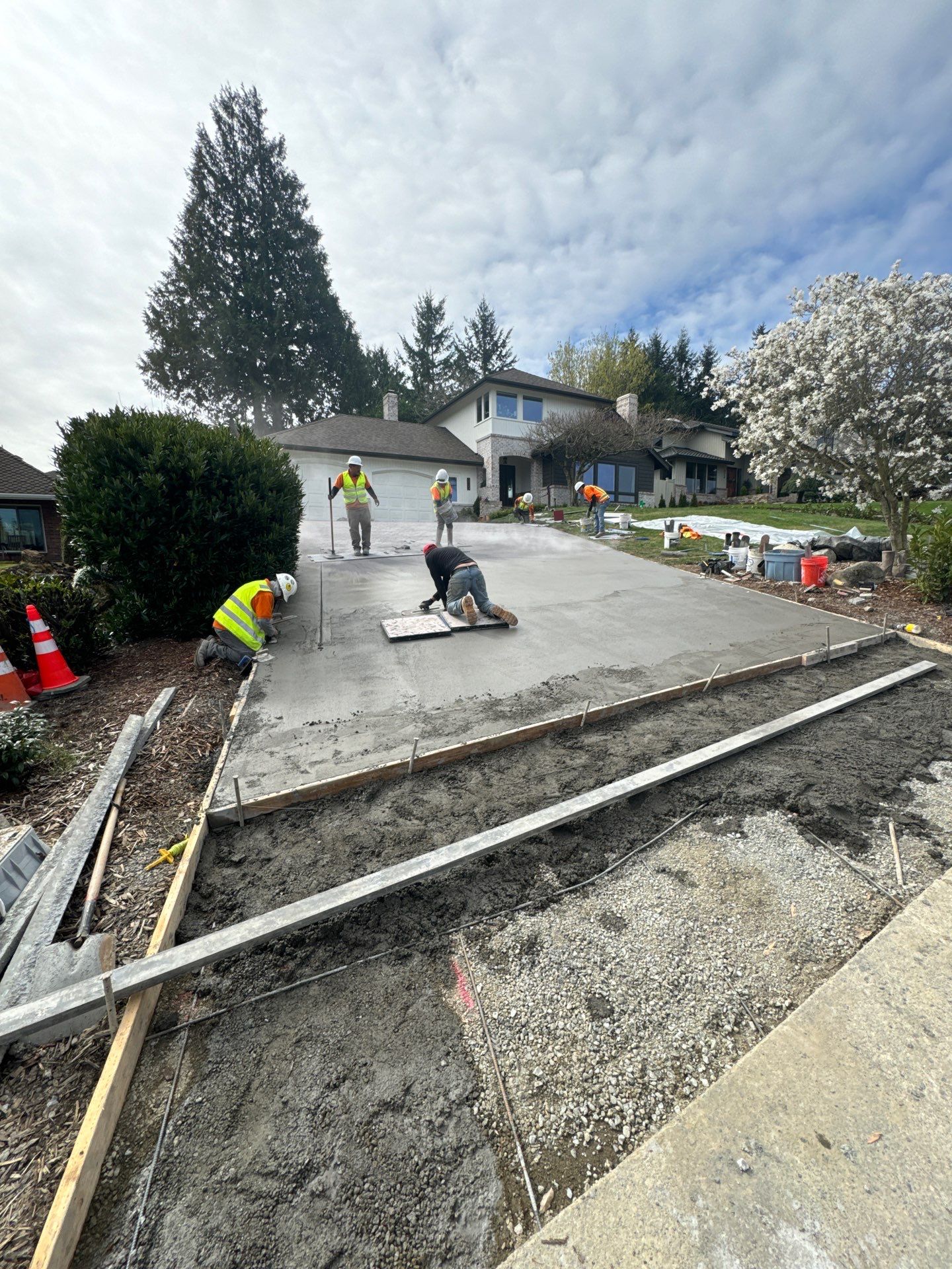 John | Stamped Concrete Driveway Makeover by Jireh Asphalt & Concrete Inc 