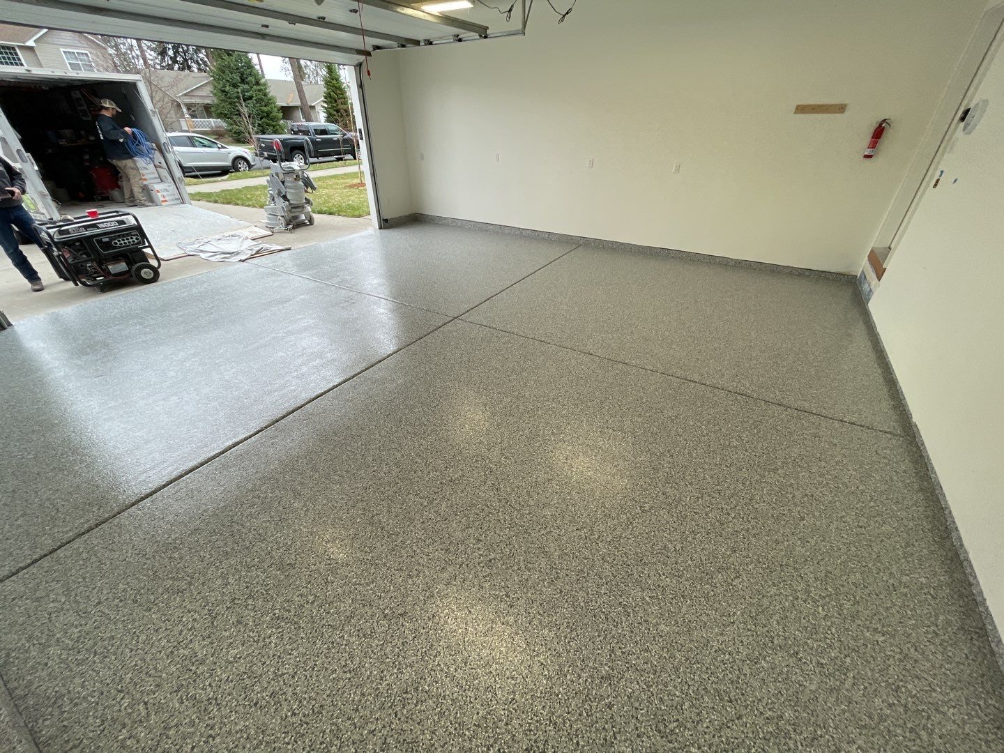 Garage Transformation using Silver Creek by Croc Coatings, LLC