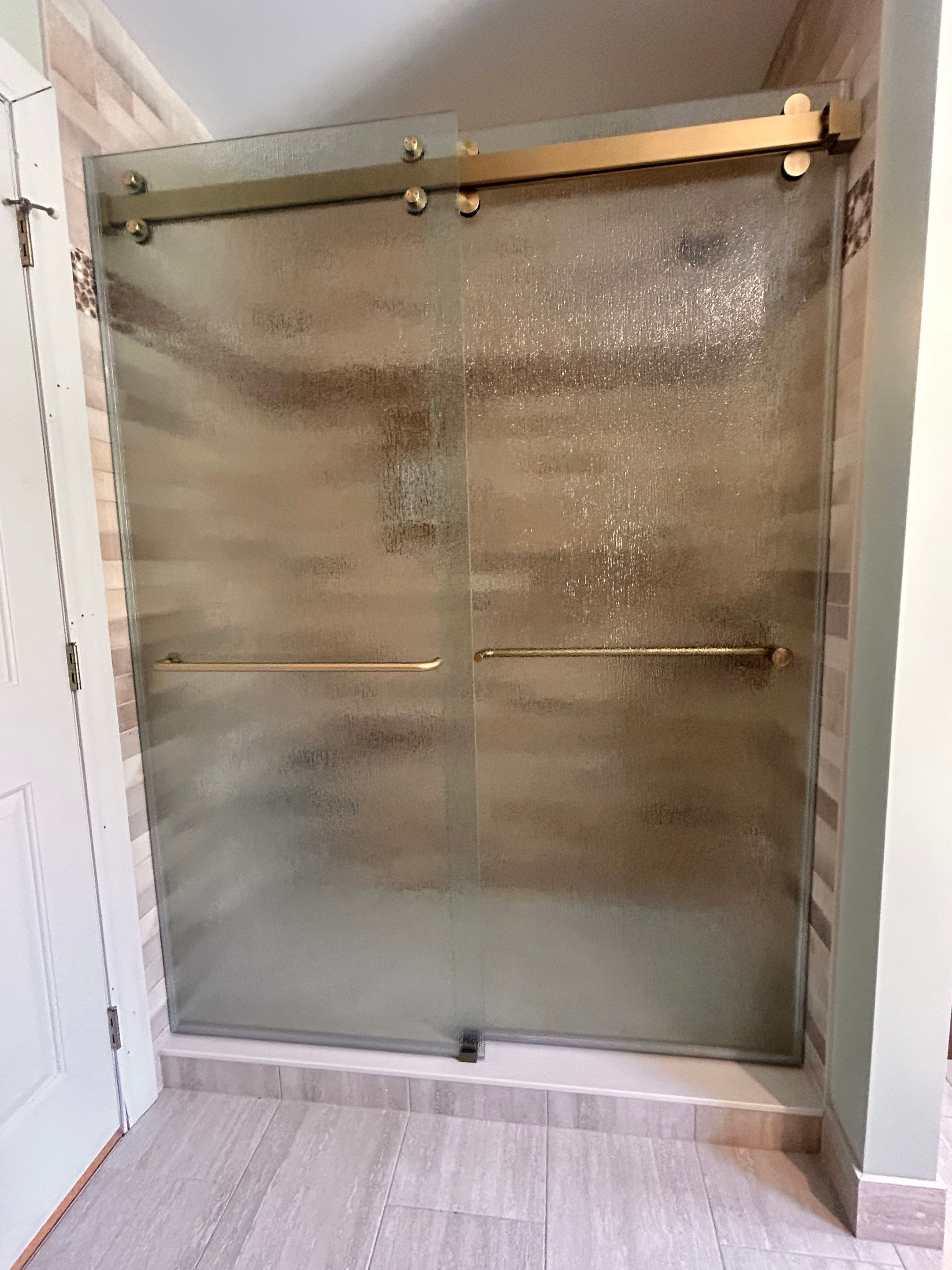 Frameless Sliding Shower Doors by Cheshire Glass Company