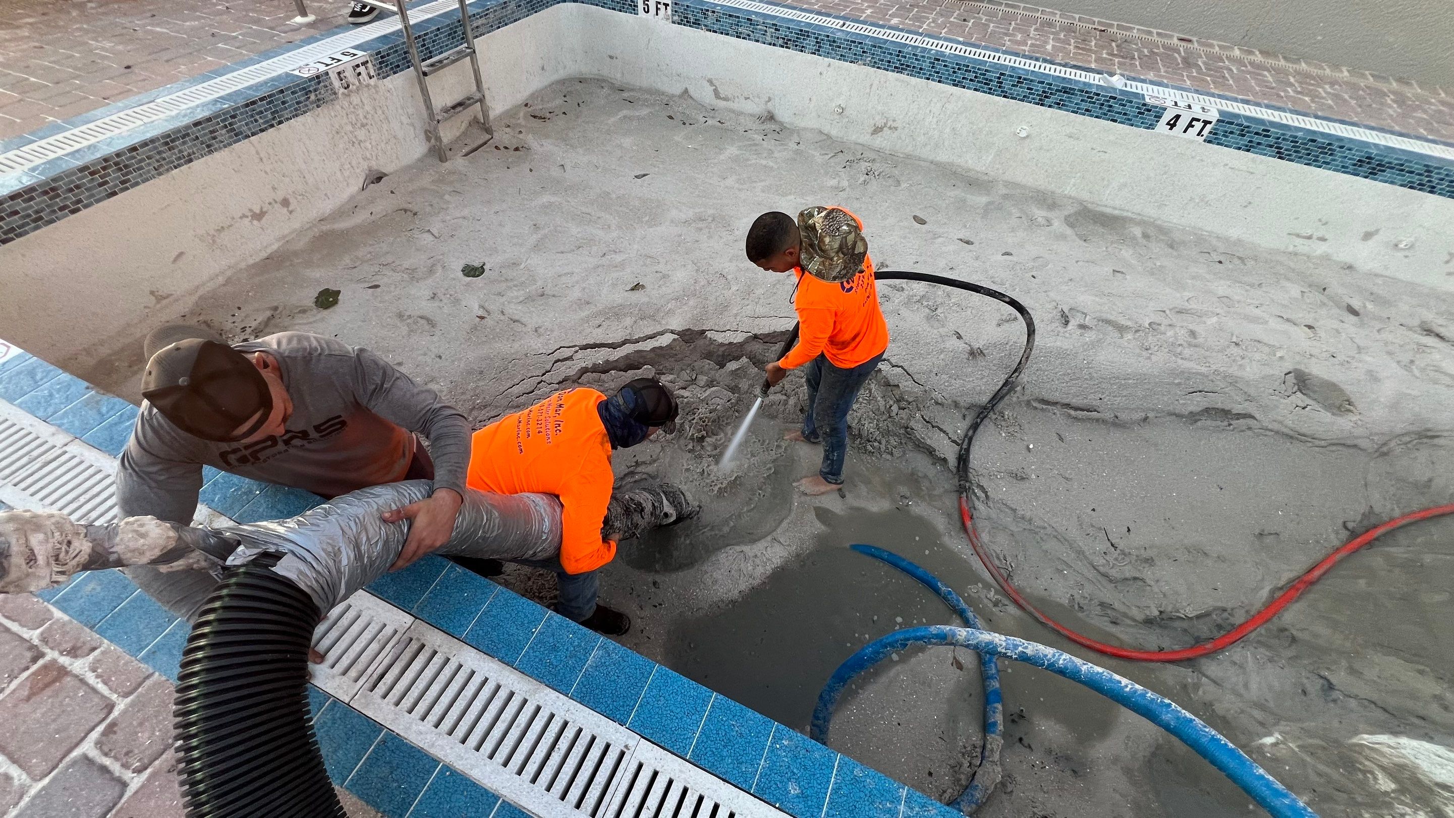 Naples Resort Pool Cleanout and Stormwater System Maintenance by Don Mar, Inc. Storm Water Solutions