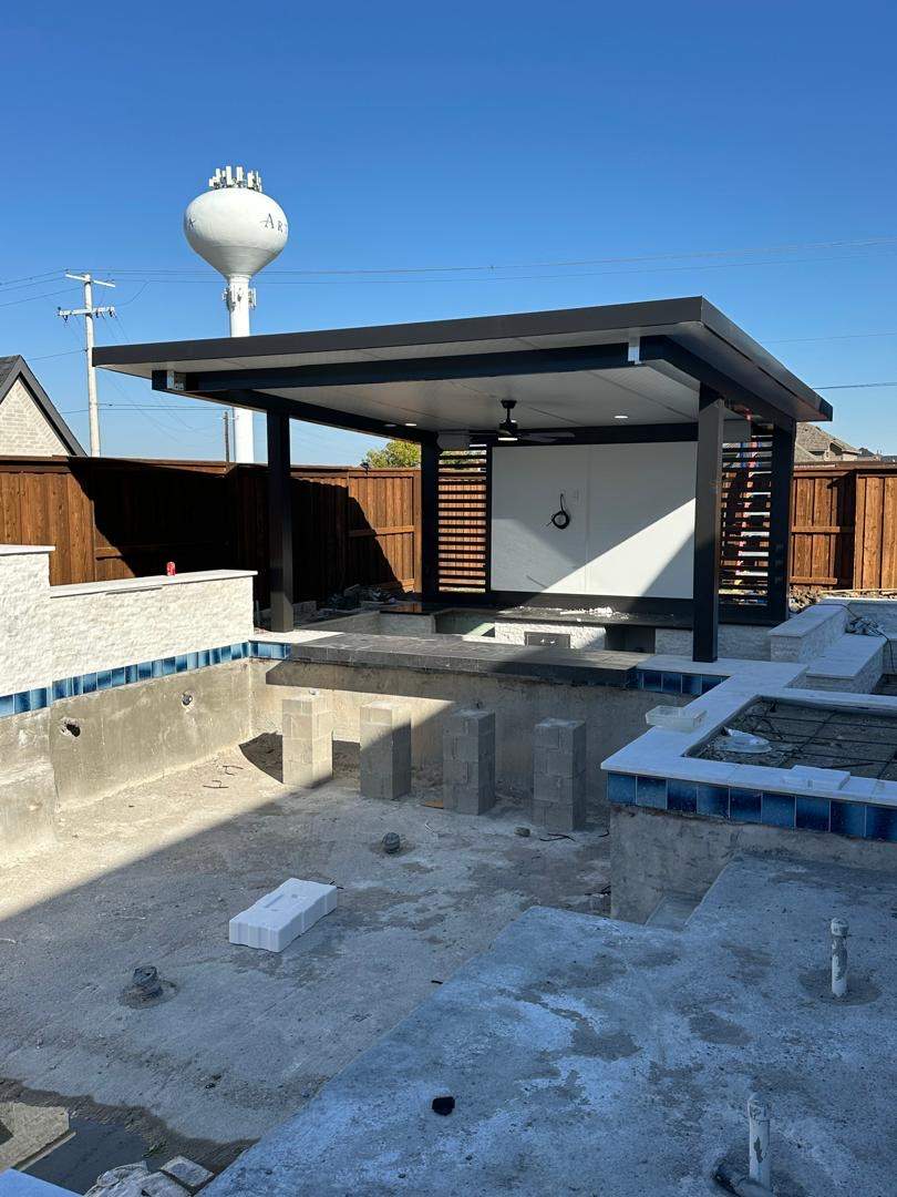Jumbo Pool, Spa, and Sunken BBQ and Fire Pit by Pinnacle Pools and Spas - DFW