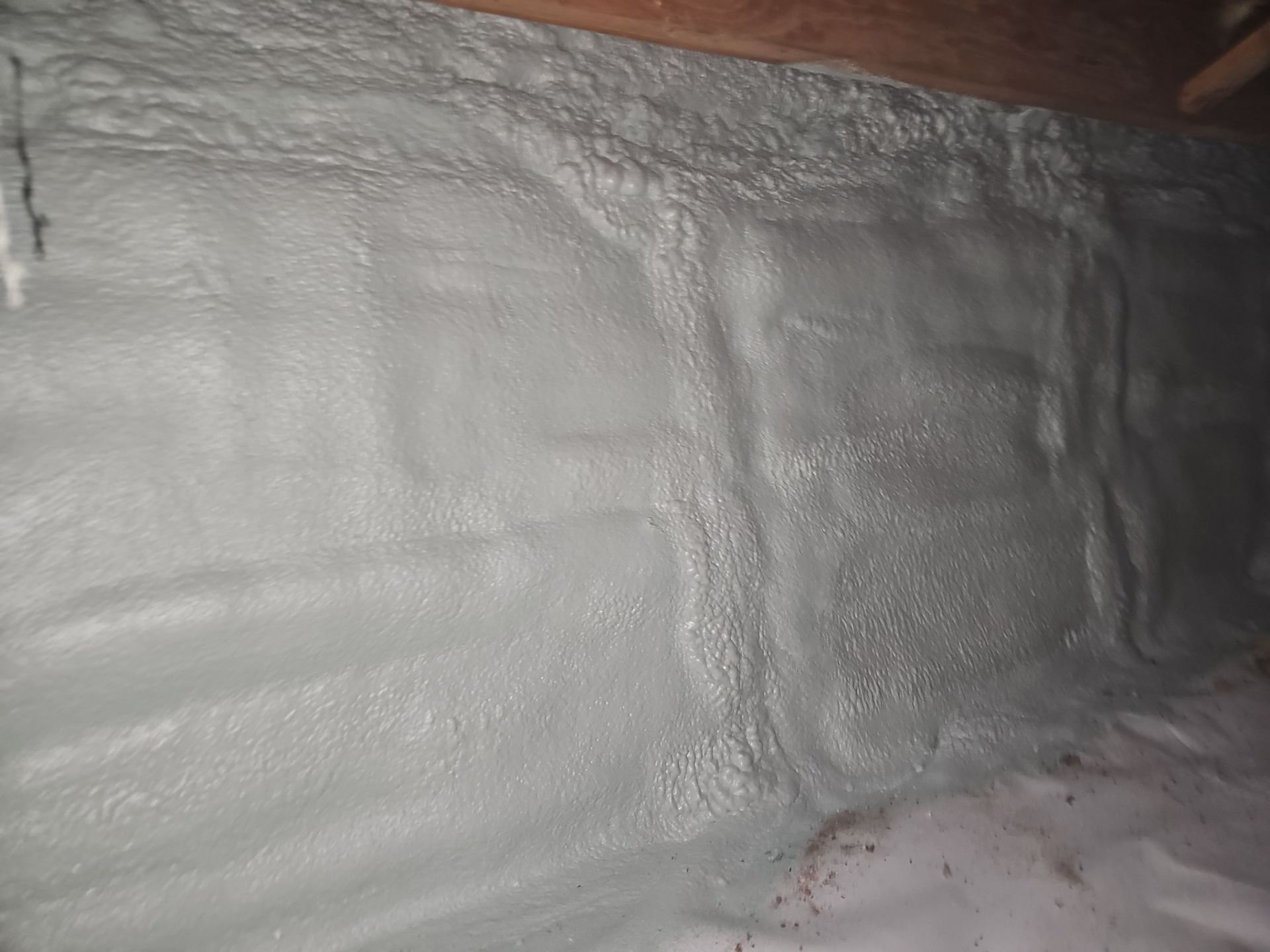 Basement Exterior Walls using Crawl Space Liner by NYS Foam & Energy