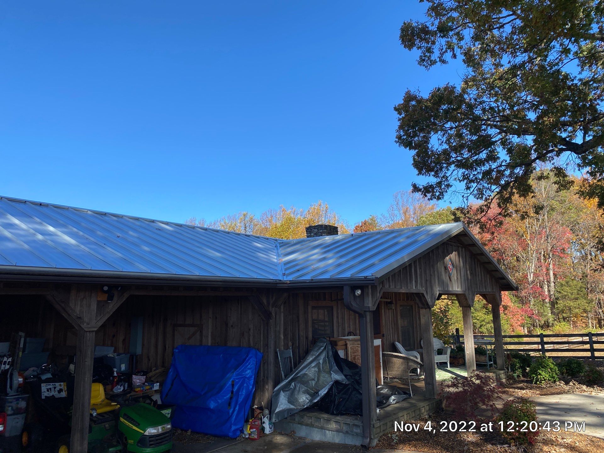 Beautiful Standing Seam Metal Roof by Just In Time Roofing and Restoration