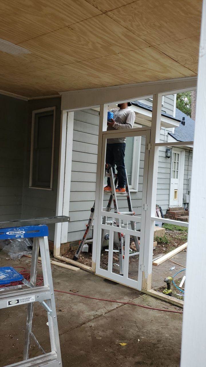 Residential Roofing and Porch Rebuild using Owens Corning Duration Shingles by Indigo State Roofing