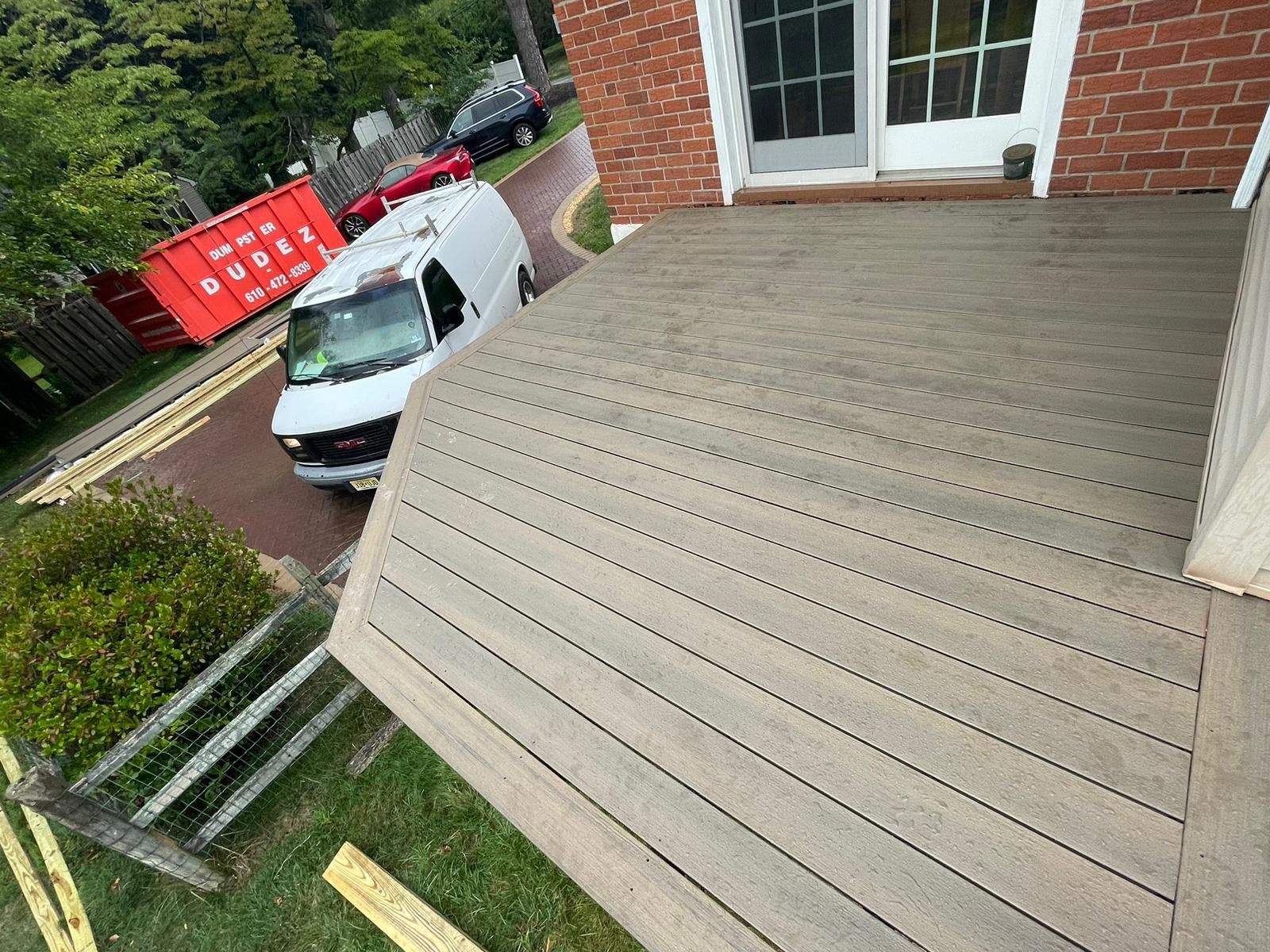 Deck Resurface using Deckorators Vista decking - color Dunnewood by deck guardian