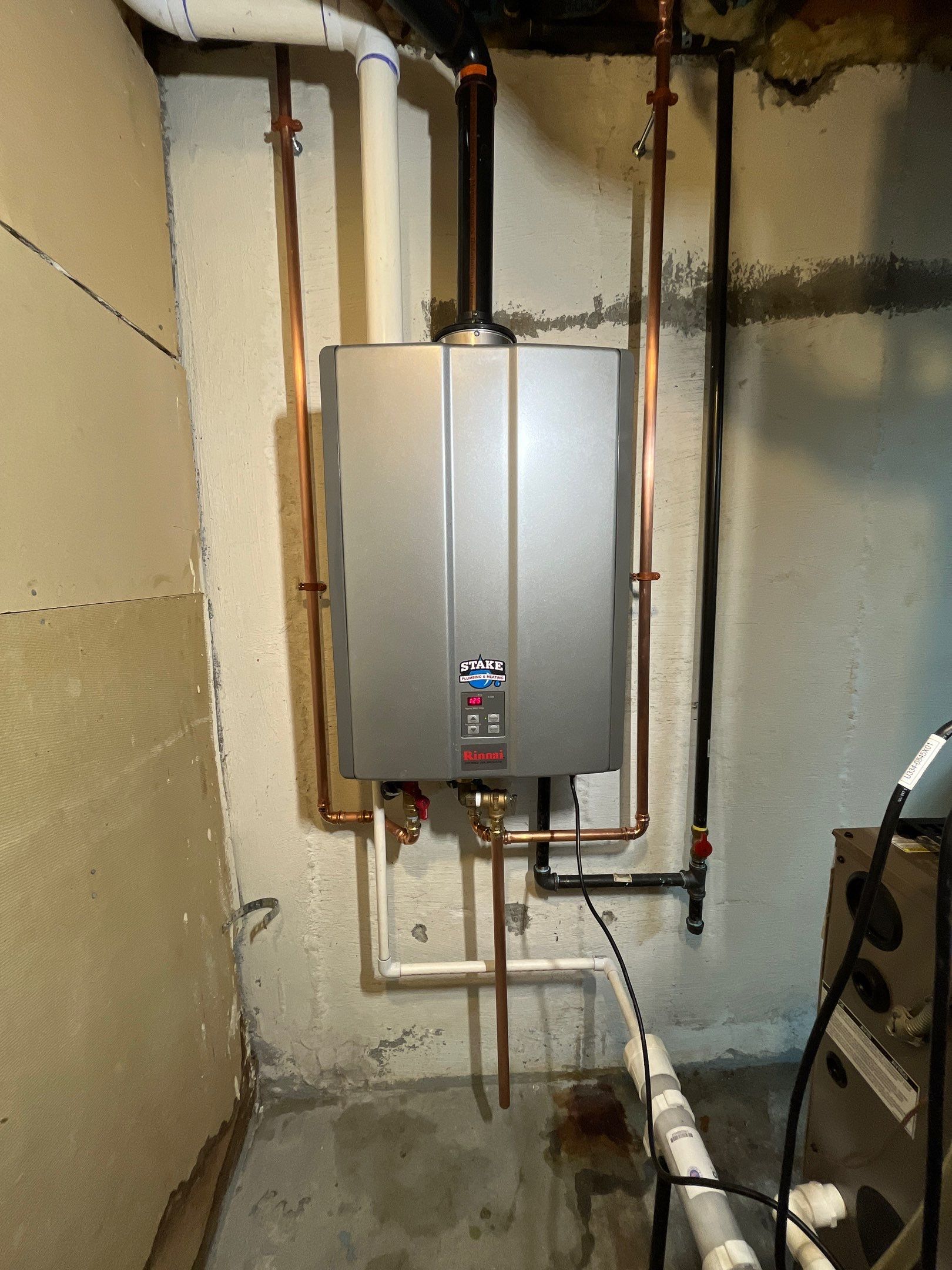 Rinnai Tankless Install by Stake Plumbing and Heating