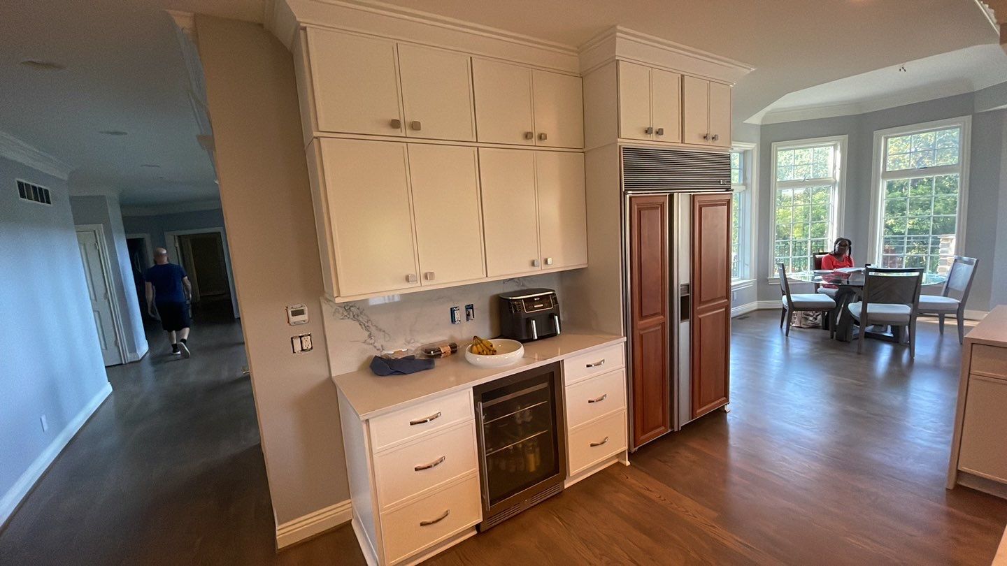 Kitchen Remodel using Fabuwood Luna Dove and Indigo Cabinetry by HomeWerkes Design & Build