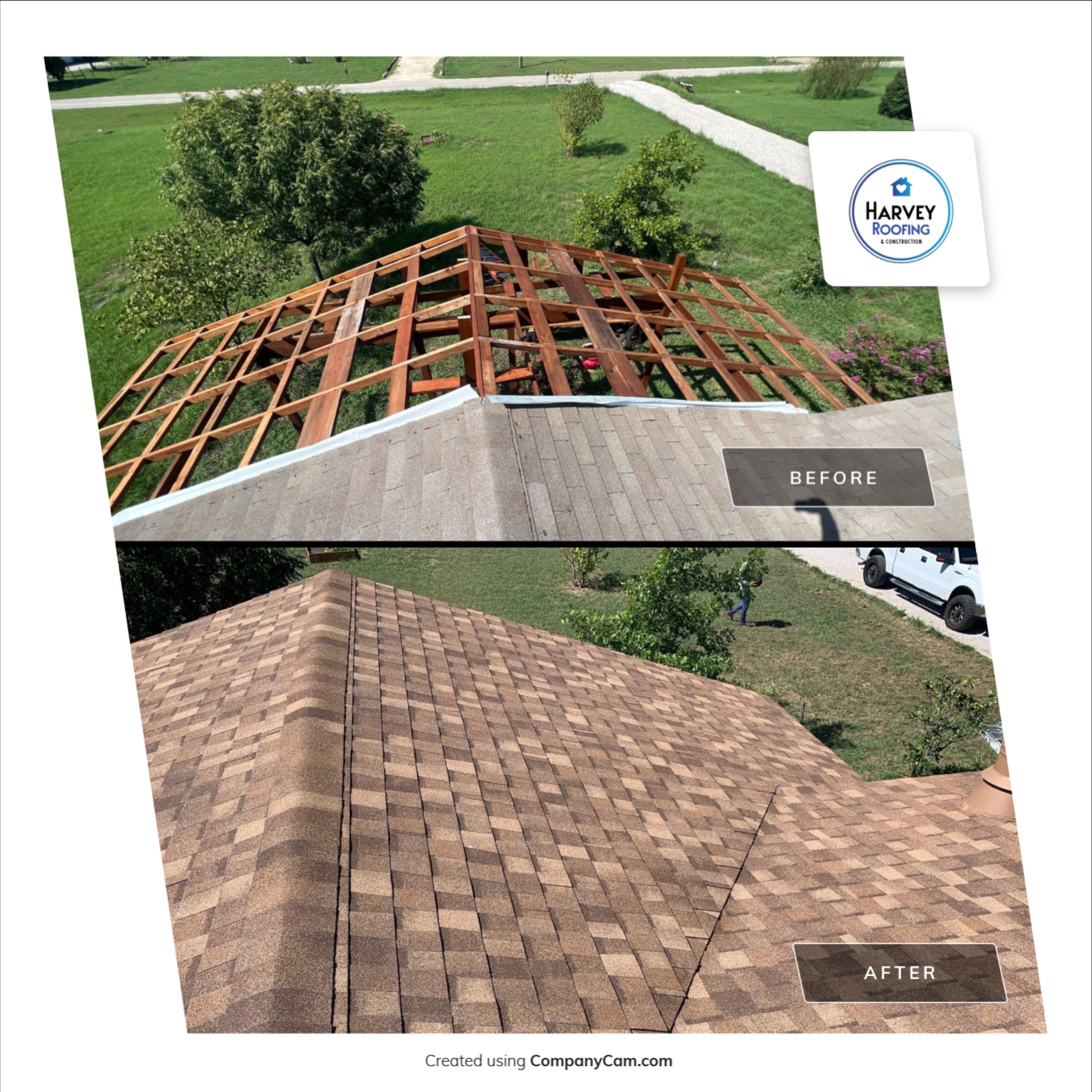 Residential Roofing Installation using ATLAS Pinnacle Pristine Shingles by Harvey Roofing & Construction