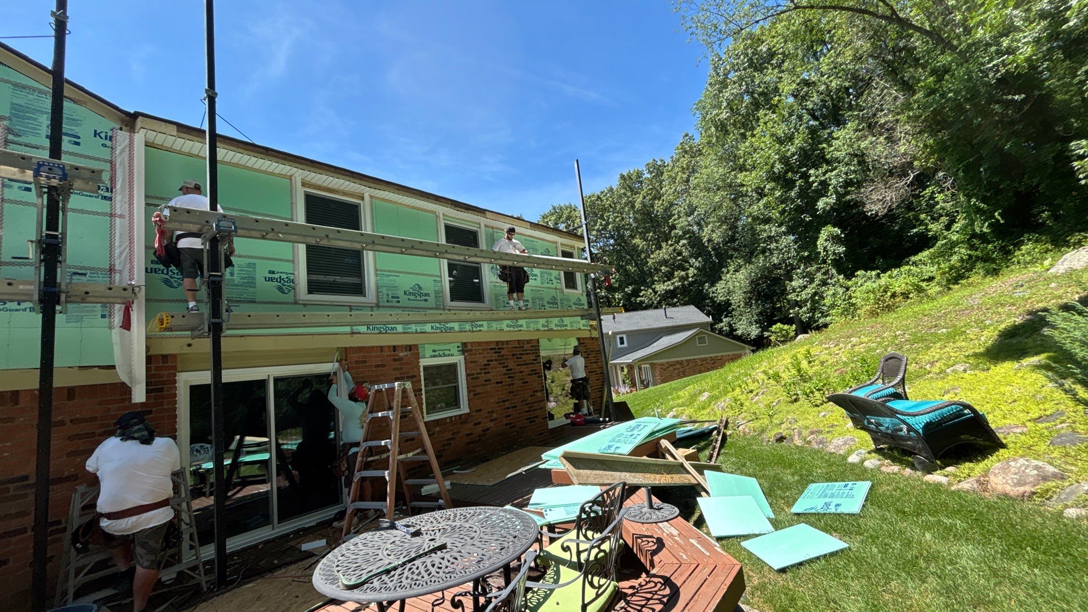 Siding Replacement using Alside Deep Moss by 180 Contractors