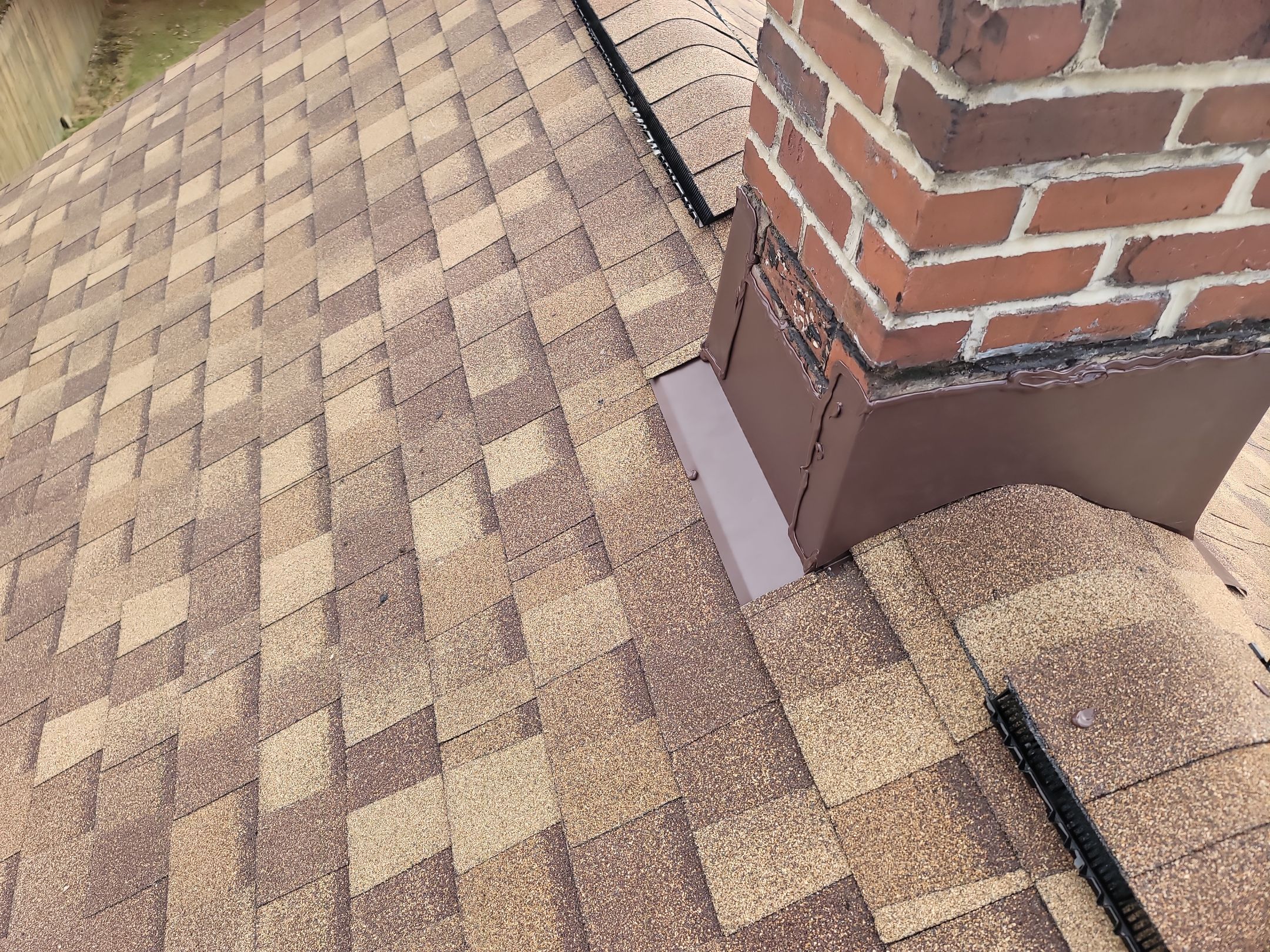 Atlas Pinnacle, Color: Morning Harvest, Drip Edge: Royal Brown by Eagle Eye Roofing